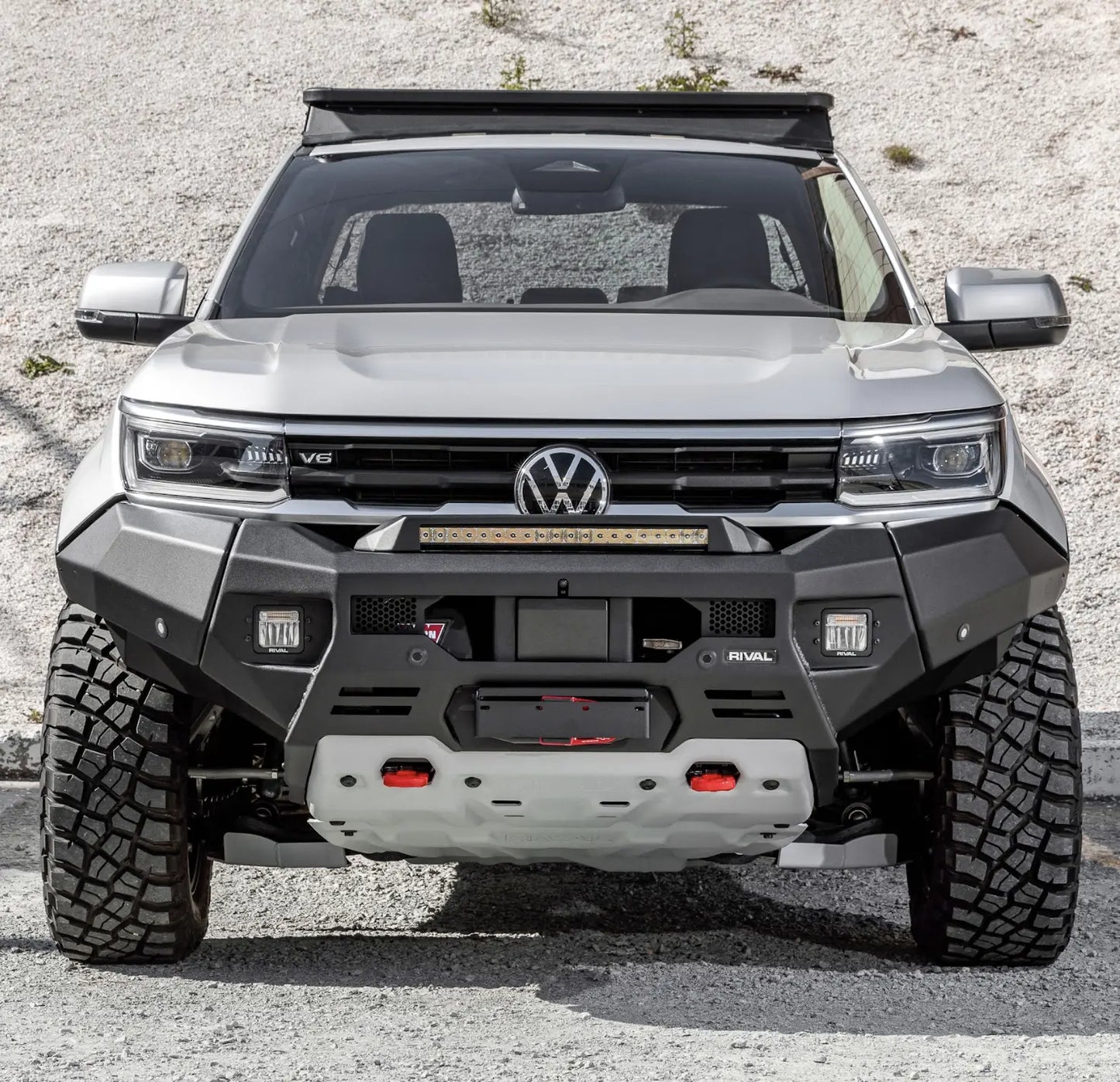 Aluminium Front Bar – VW Amarok 2023 – Present, includes RIVAL FOG Lights – Set of 2 RIVAL 4x4 Australia