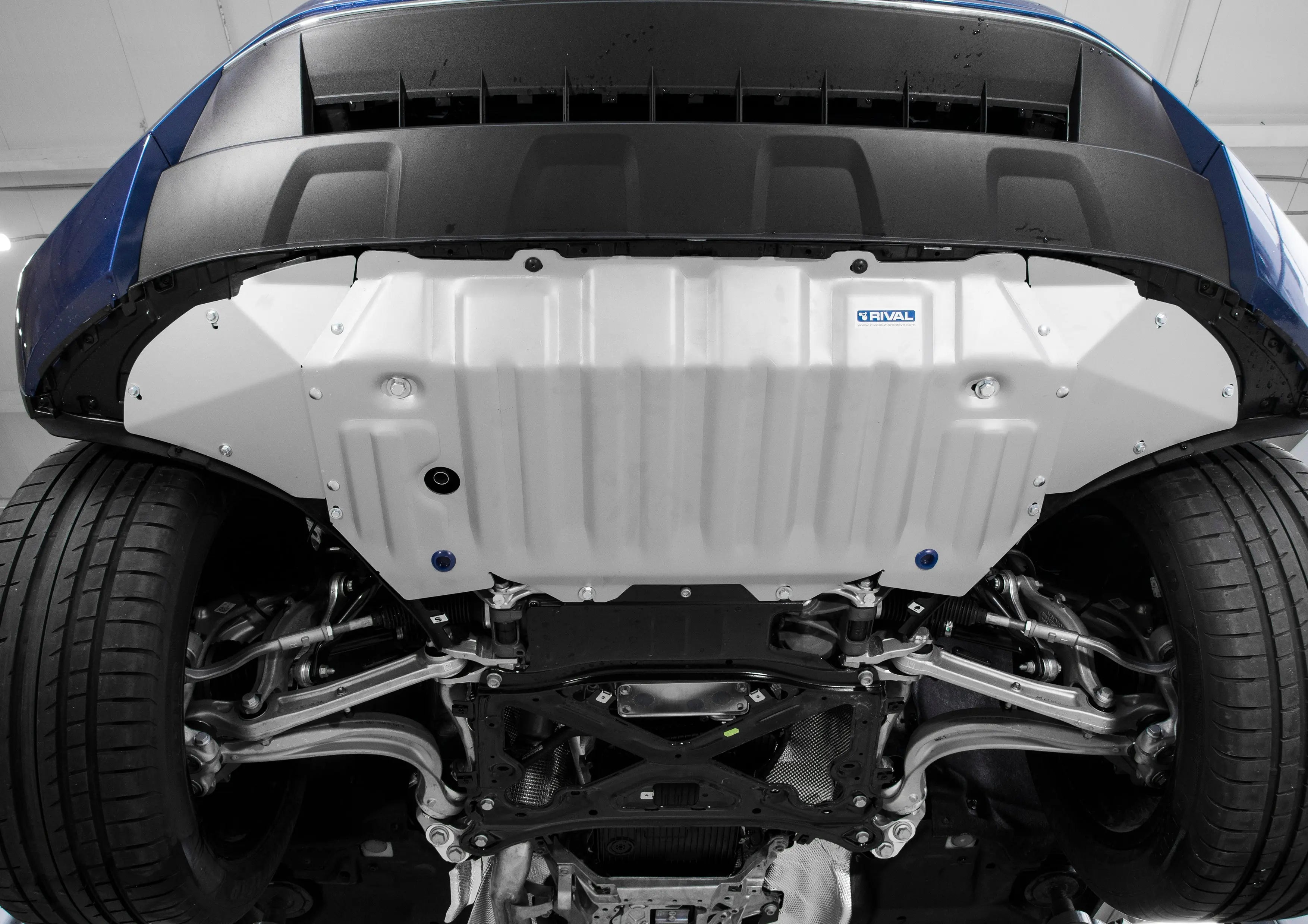 Aluminum Engine Bash Plate - Volkswagen Touareg 2018-3 L. / Gasoline; 2 L. / Gasoline RIVAL