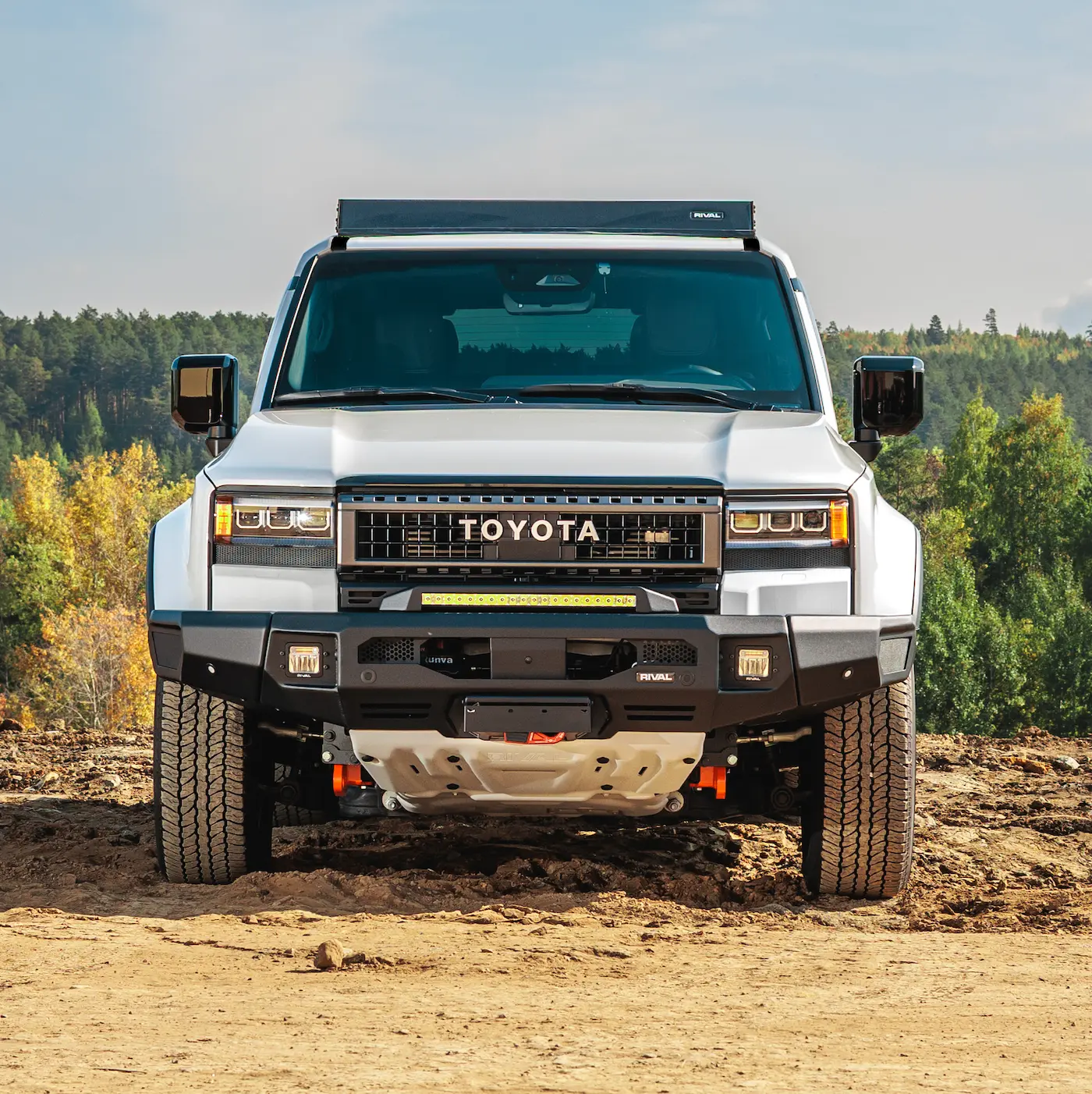 Aluminum Front Bar with RIVAL LED Fog Lights (Set of 2) - Toyota LC Prado 250 2024-On RIVAL 4x4 Australia