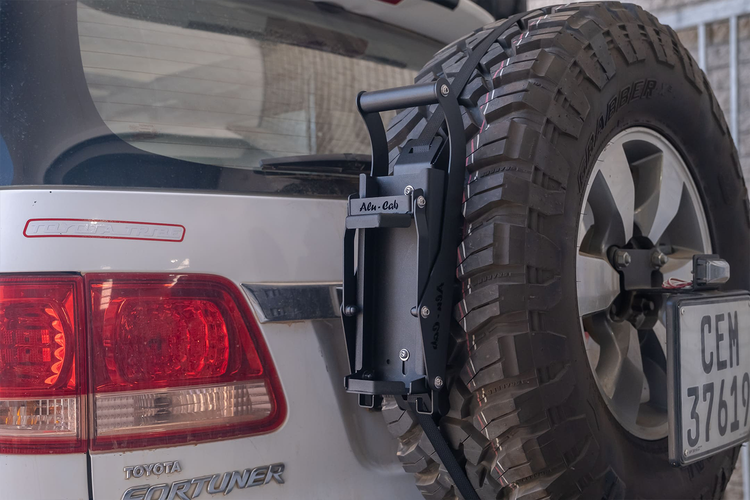 Alu-Cab Spare Wheel Mount for Can Crusher — genuine product, Rival 4x4 Australia