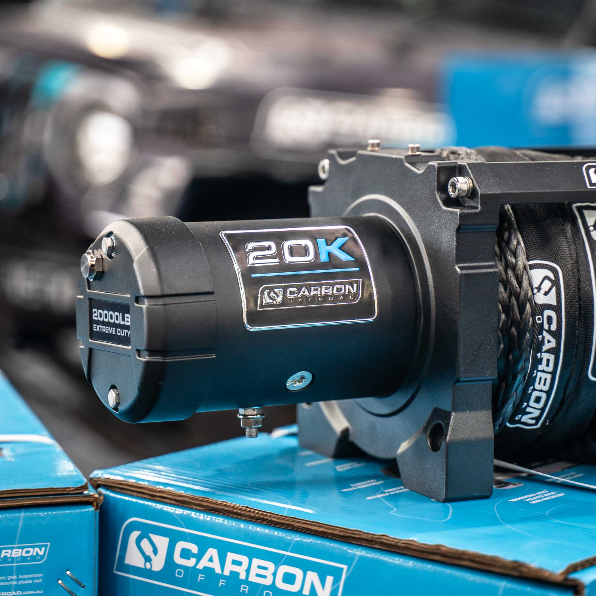 Carbon Scout Pro - 20000lb Extreme Duty Truck Winch 24V - BYO Hook
