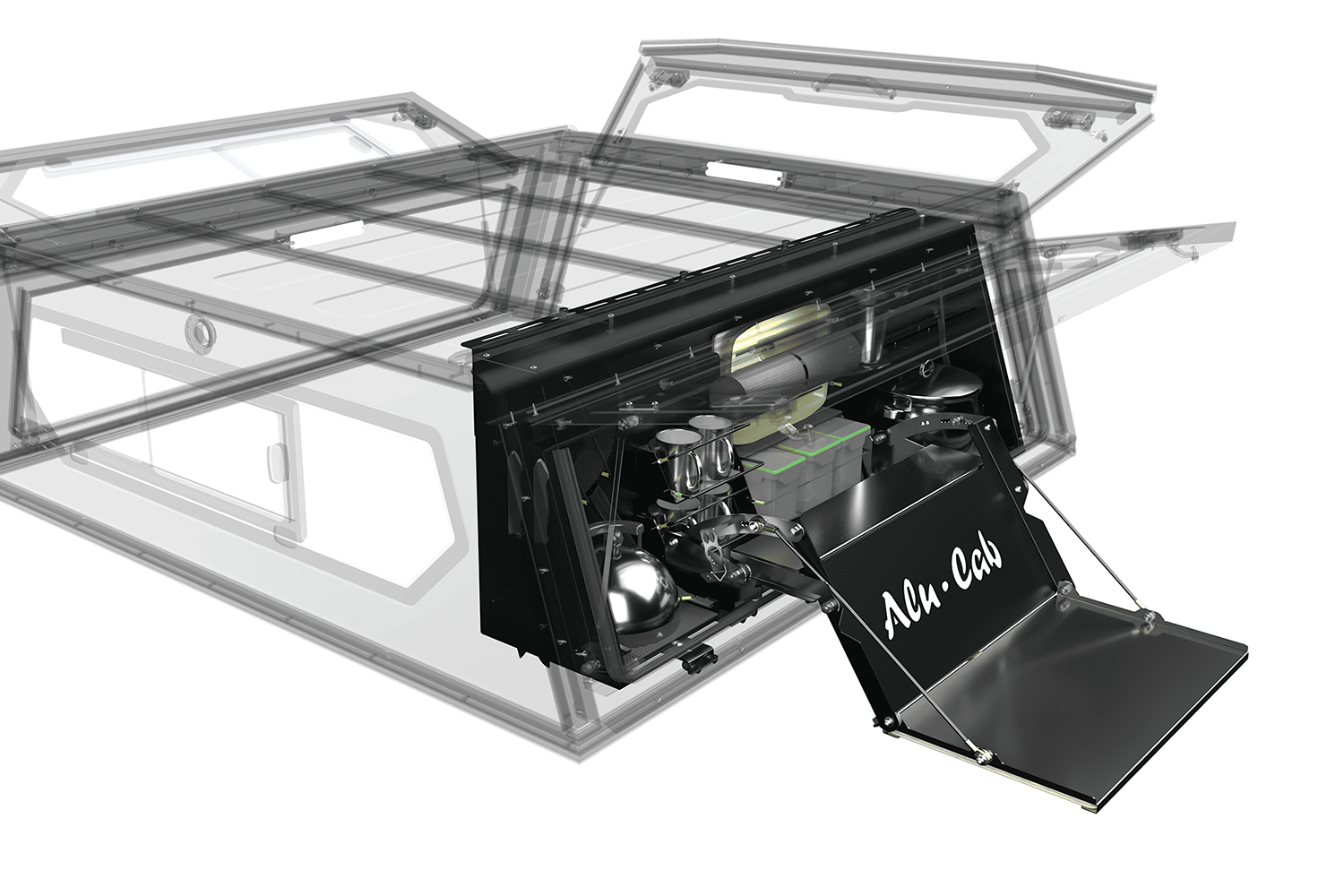 Alu-Cab Contour Canopy Kitchen Cupboard Kit — genuine product, Rival 4x4 Australia
