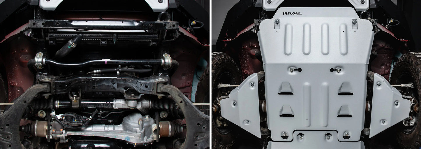 Isuzu D-Max / Mazda BT-50 (2021–Present) 4x4 Engine Bash Plate – Aluminium RIVAL 4x4 Australia