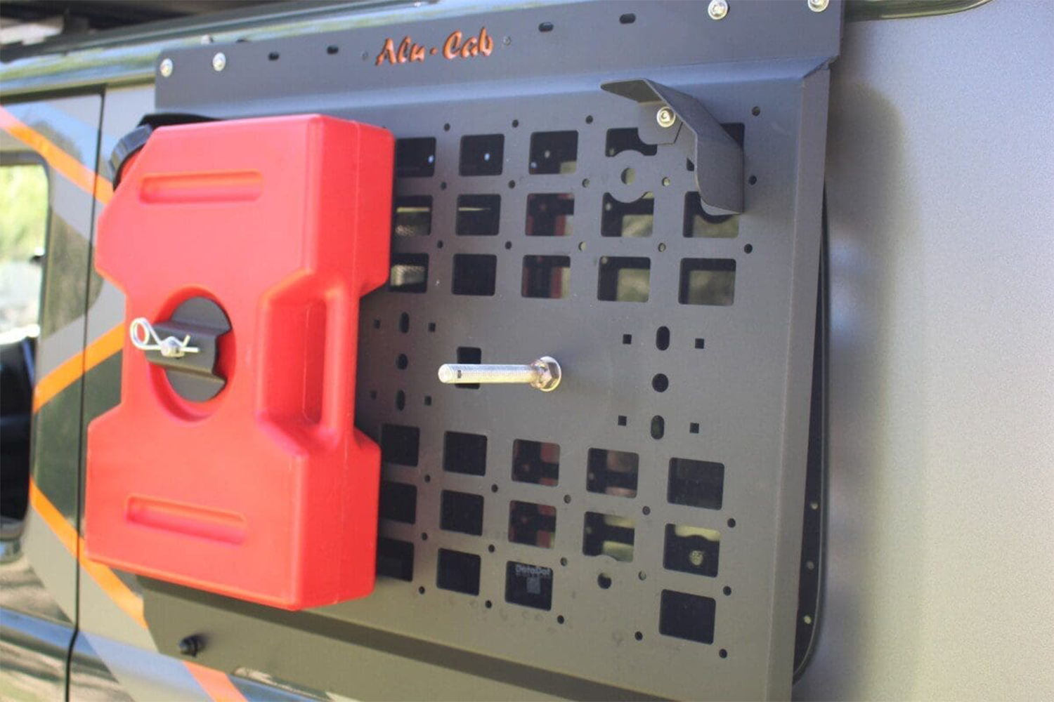 Alu-Cab Jimny Jerry Can Mount fitted to Suzuki Jimny — Rival 4x4 Australia