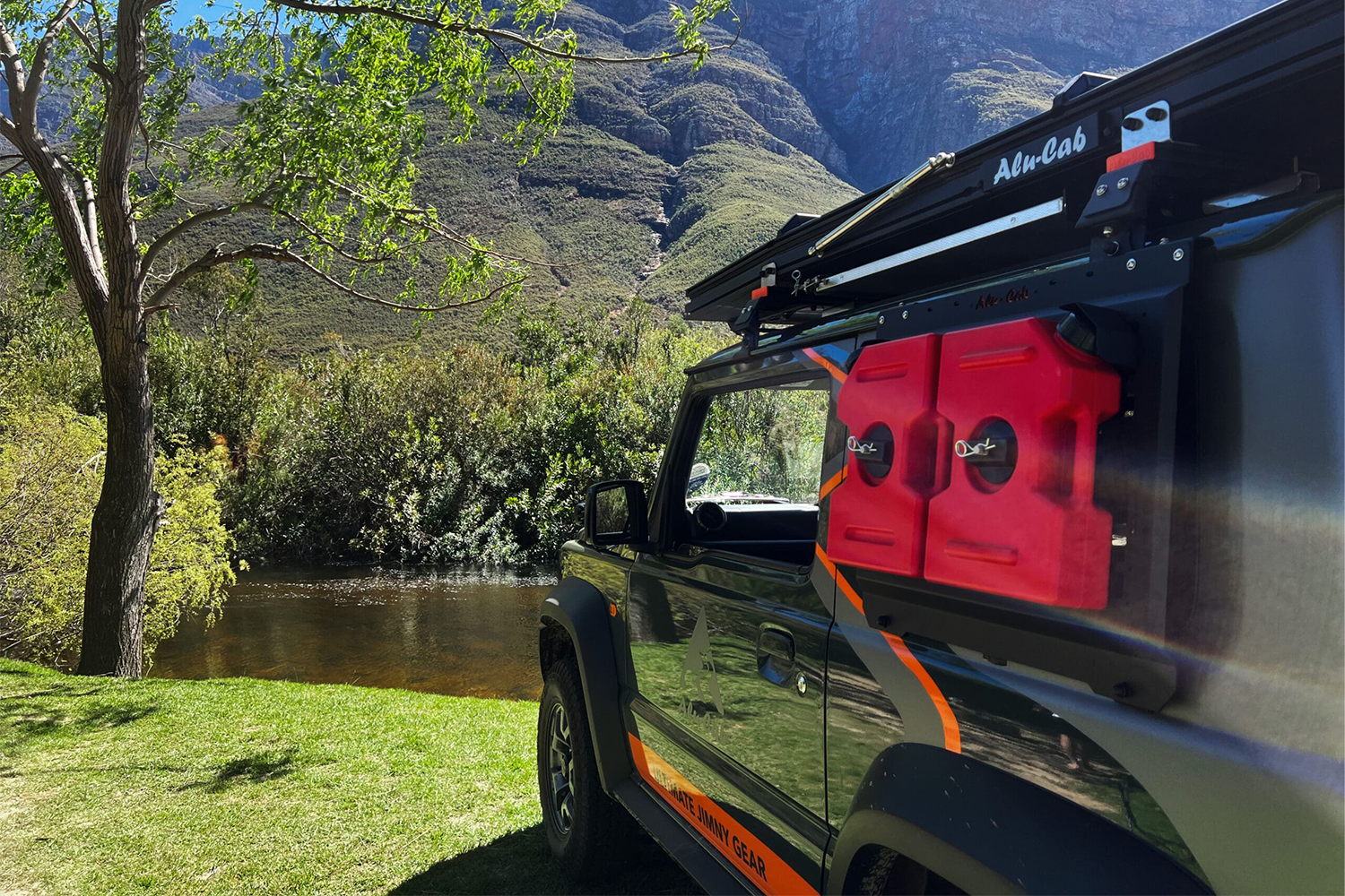 Alu-Cab Jimny Jerry Cans fitted to Suzuki Jimny — Rival 4x4 Australia