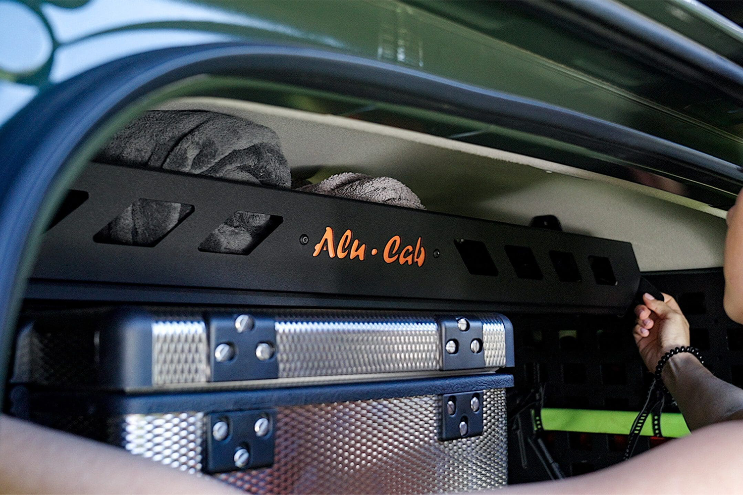 Alu-Cab Jimny In-Cabin Cargo Rack fitted to Suzuki Jimny — Rival 4x4 Australia