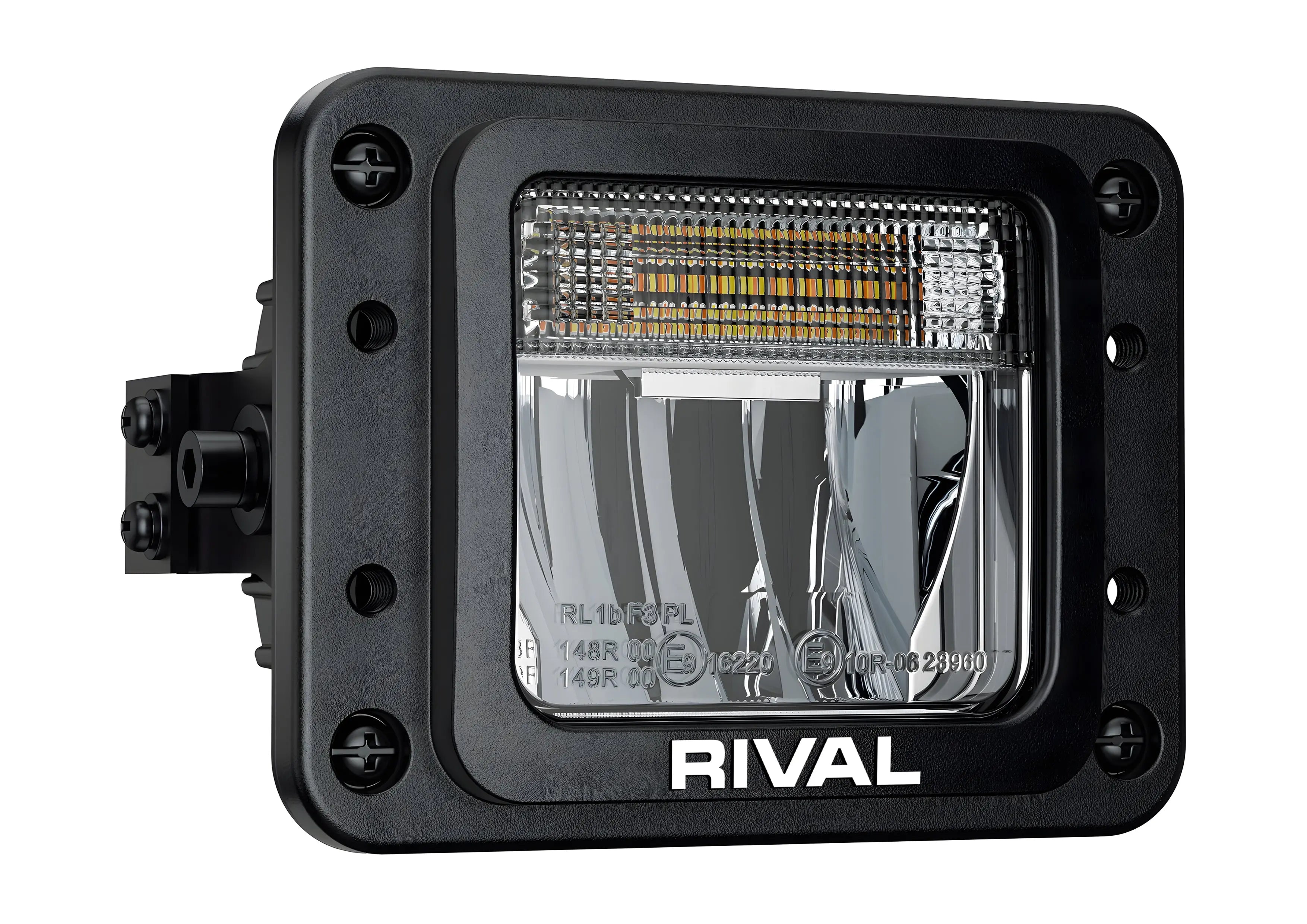 RIVAL LED Fog Light White-Amber DRL + Extra Male Plug RIVAL