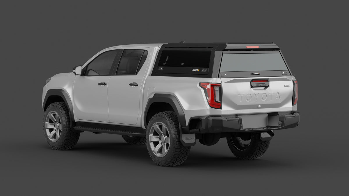 Toyota HiLux N90 2026+ aluminium ute canopy – with sliding dog windows