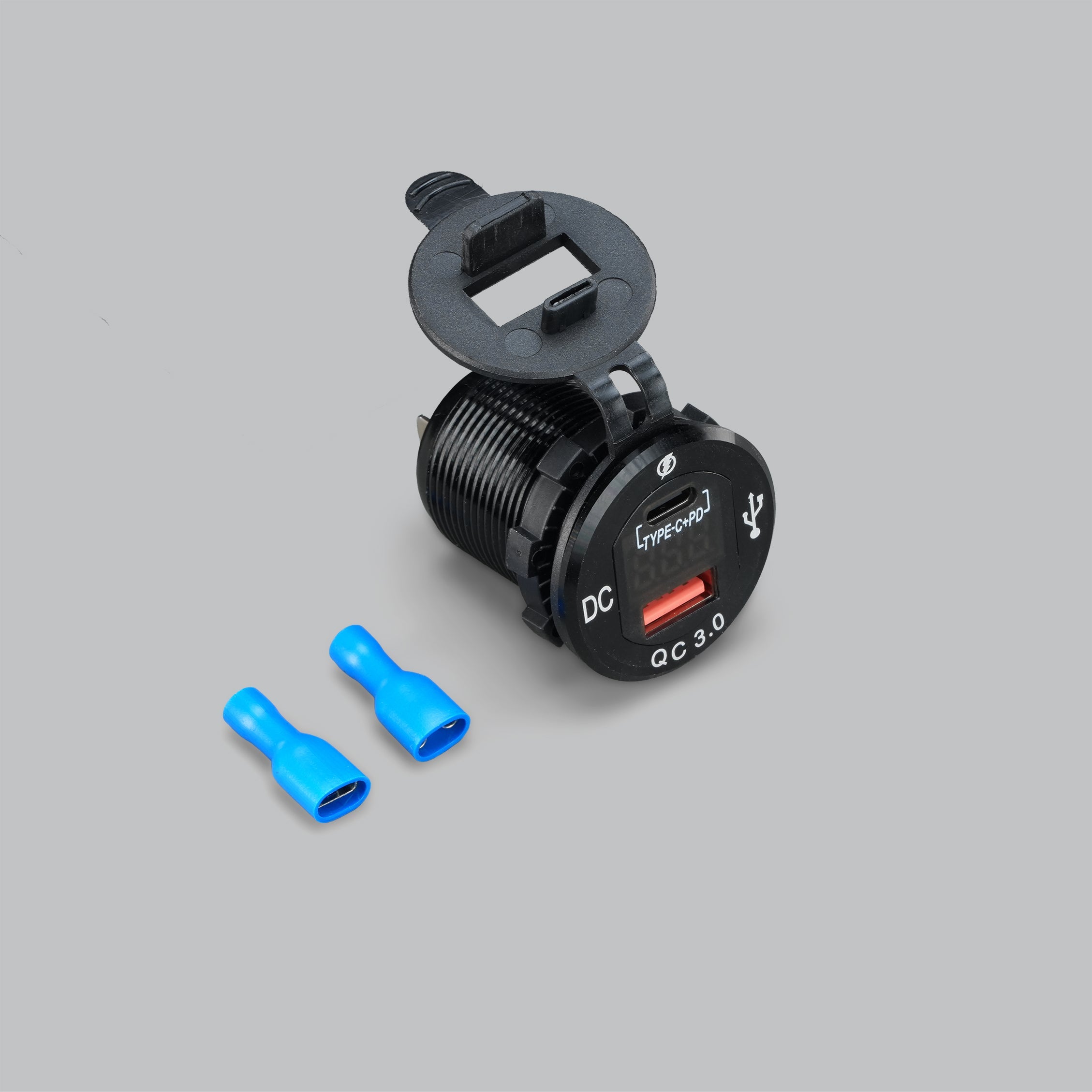 USB C + A with Volt Car Charger - Round