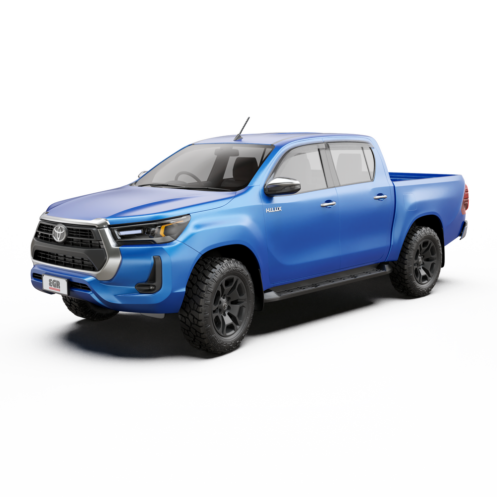 EGR Slimline Weathershields — Toyota Hilux 2015-2025 (4pc, Dark Smoke)
