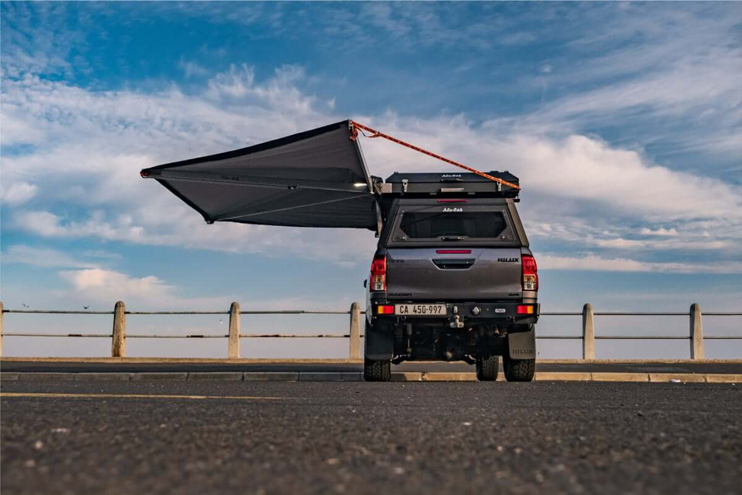 Alu-Cab 180° Shadow Awning — genuine product, Rival 4x4 Australia
