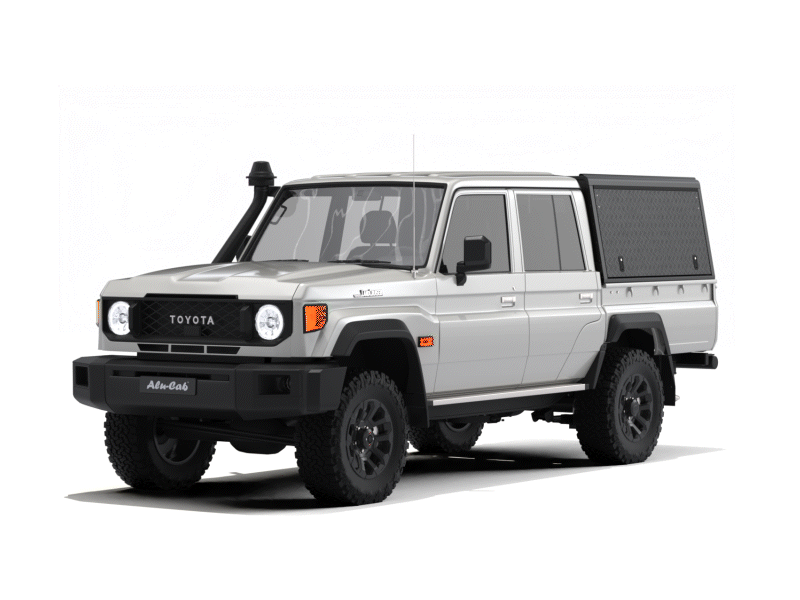 Alu-Cab Explorer Canopy for Toyota Landcruiser 79 Series fitted to Toyota Land Cruiser 70 Series — Rival 4x4 Australia