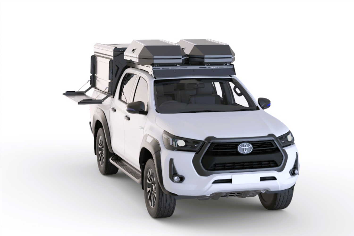 Alu-Cab Camper MaxTrax Fold-Out Side Table — genuine product, Rival 4x4 Australia
