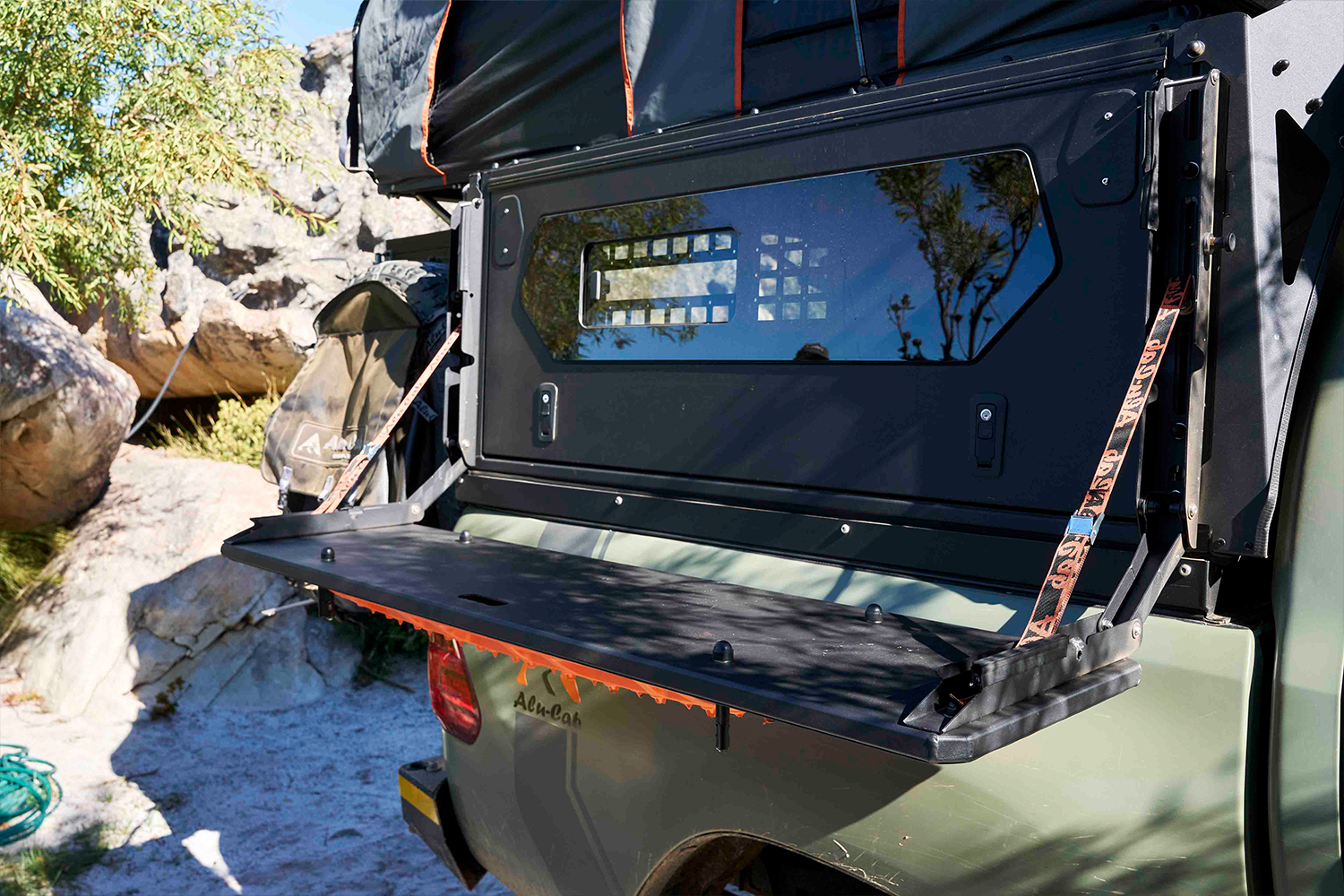 Alu-Cab Camper MaxTrax Fold-Out Side Table — genuine product, Rival 4x4 Australia