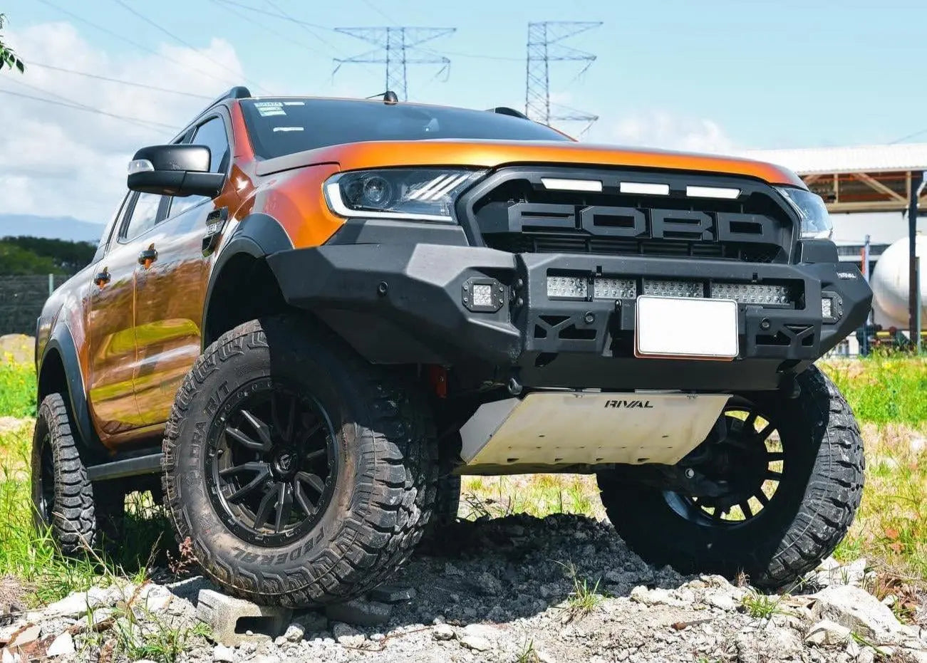 Aluminium Front Bar with RIVAL LED Fog Lights (Set of 2) – Ford Ranger PX1/PX2/PX3 & Everest (2015–2022) RIVAL