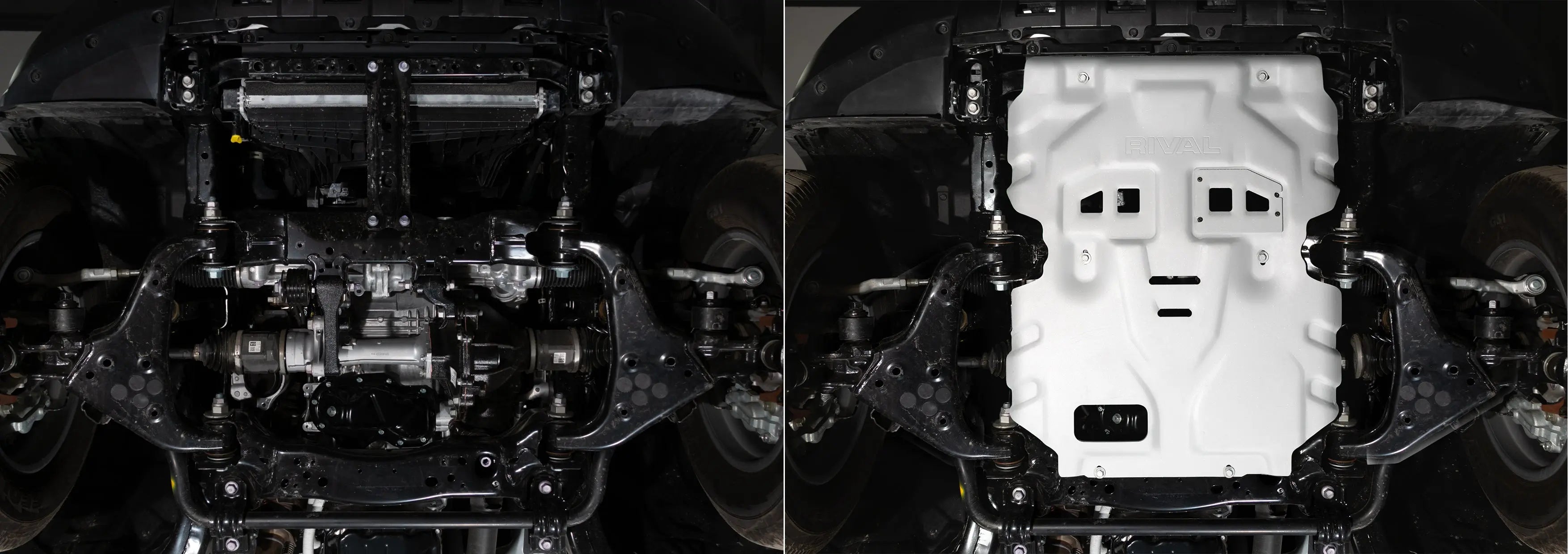 Aluminum Engine Bash Plate - TOYOTA LAND CRUISER 250; V-2.8D, AT, 4WD; 2024-PRESENT, New design RIVAL
