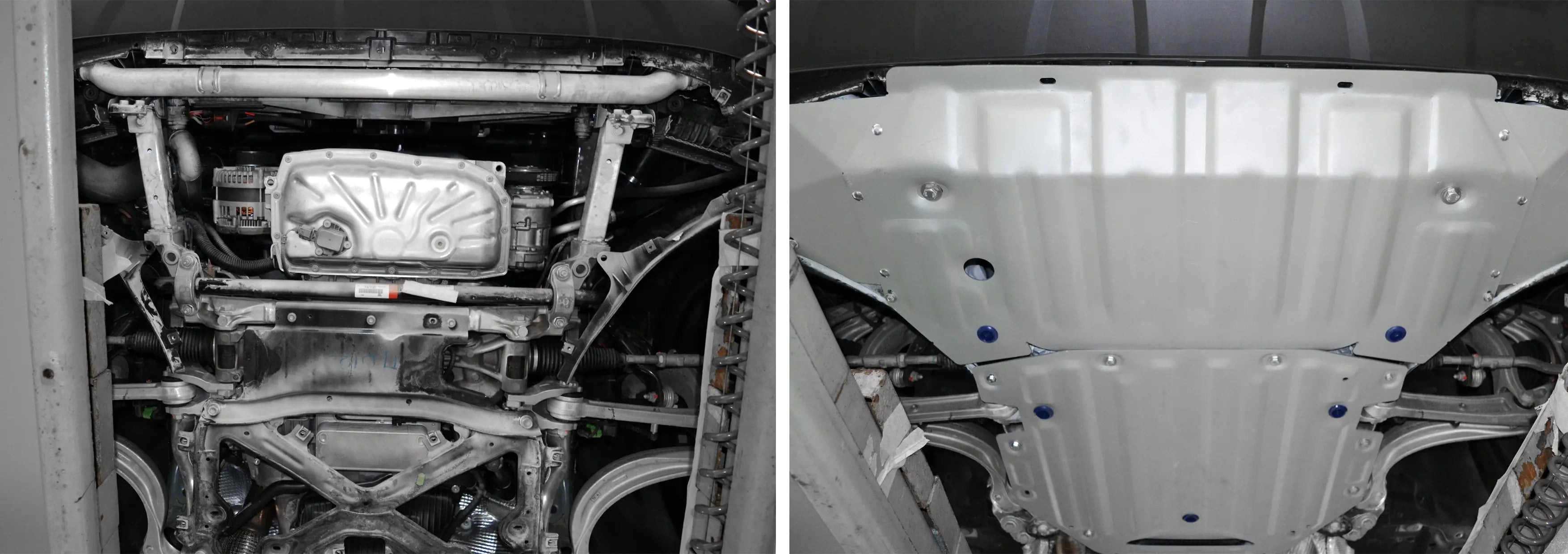Aluminum Engine Bash Plate - Volkswagen Touareg 2018-3 L. / Gasoline; 2 L. / Gasoline RIVAL