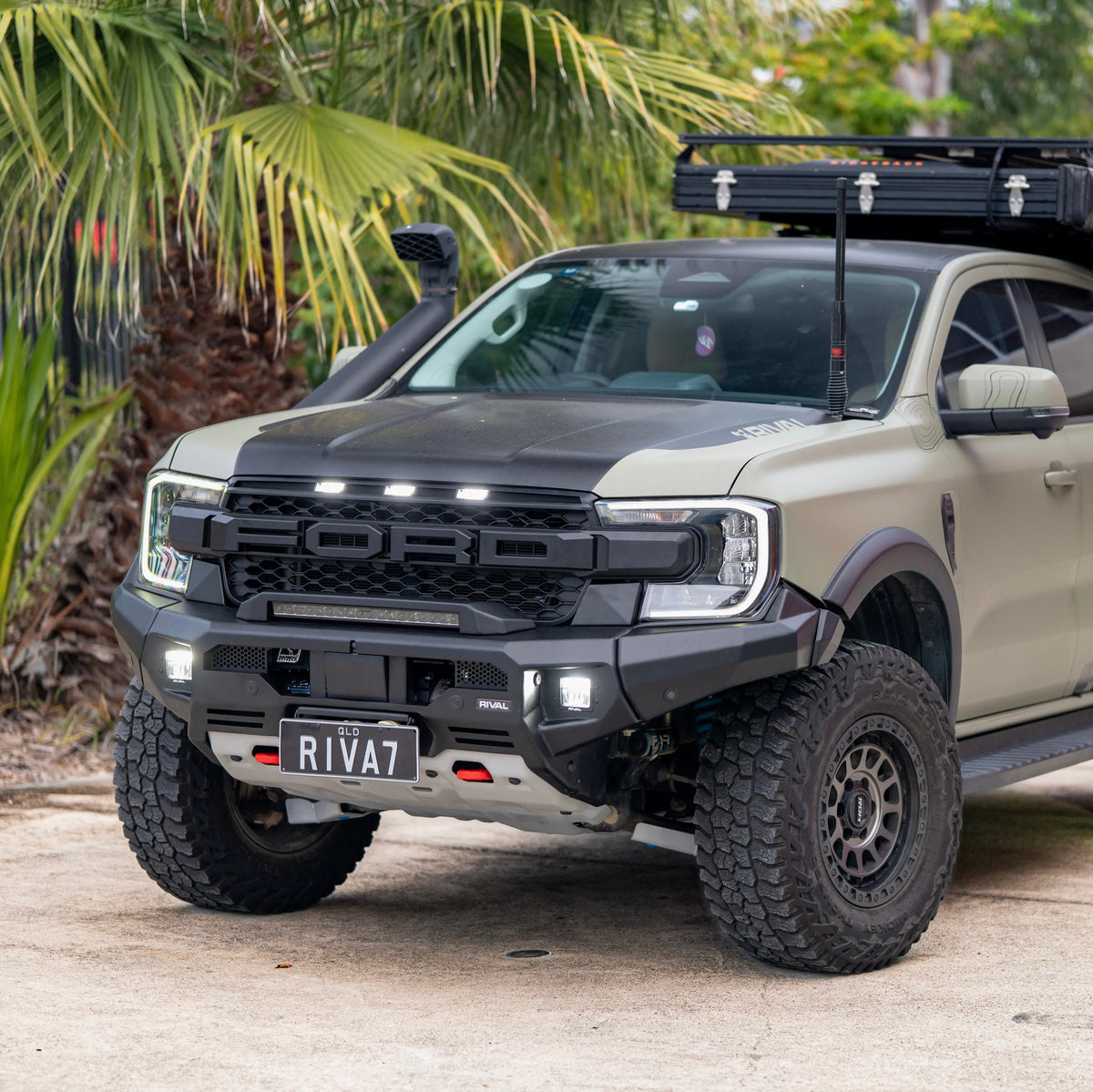 Aluminum Front Bar for Ford Ranger and Everest - RIVAL Fog Lights