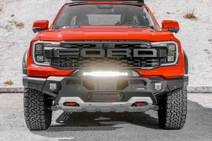 Aluminum Front Bar - Ford Ranger Raptor Next Gen 2022-On, includes RIVAL FOG lights (Set of 2) RIVAL