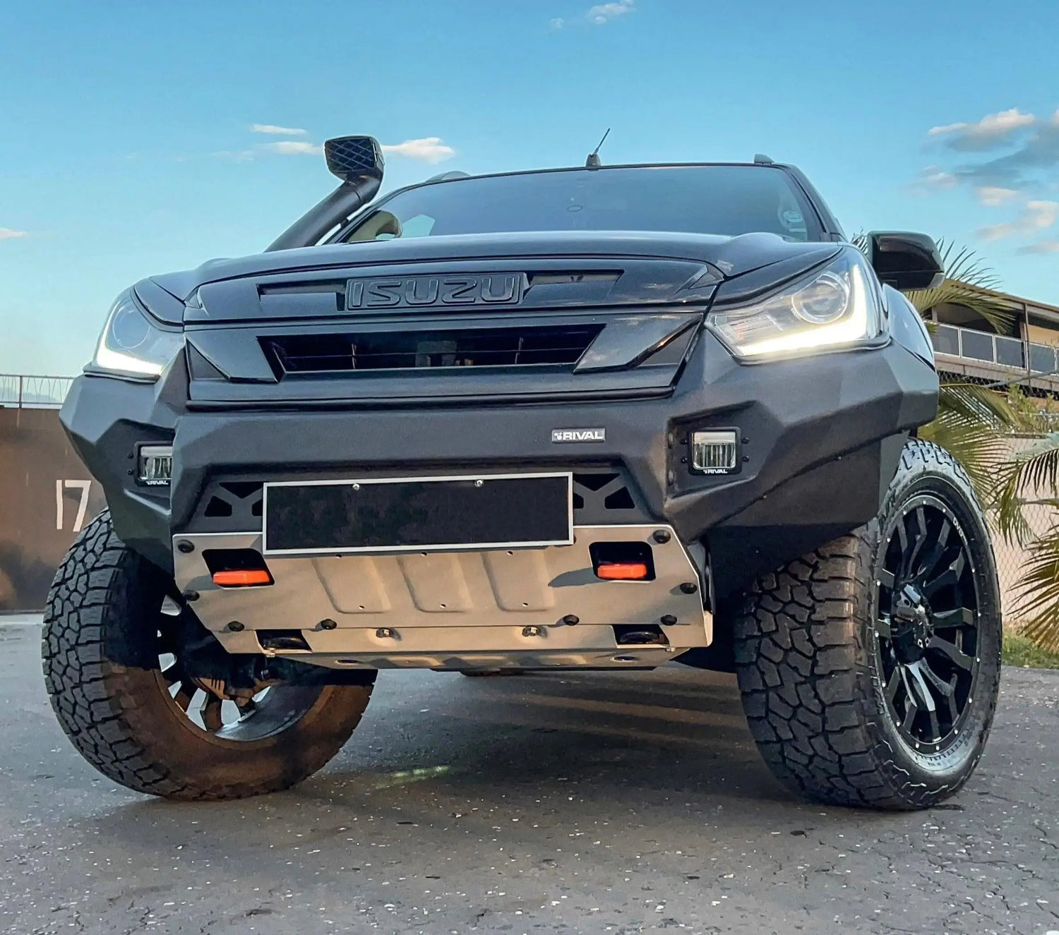 Aluminum Front Bar - Isuzu D-Max 2017-2019, includes RIVAL FOG lights (Set of 2) RIVAL 4x4 Australia