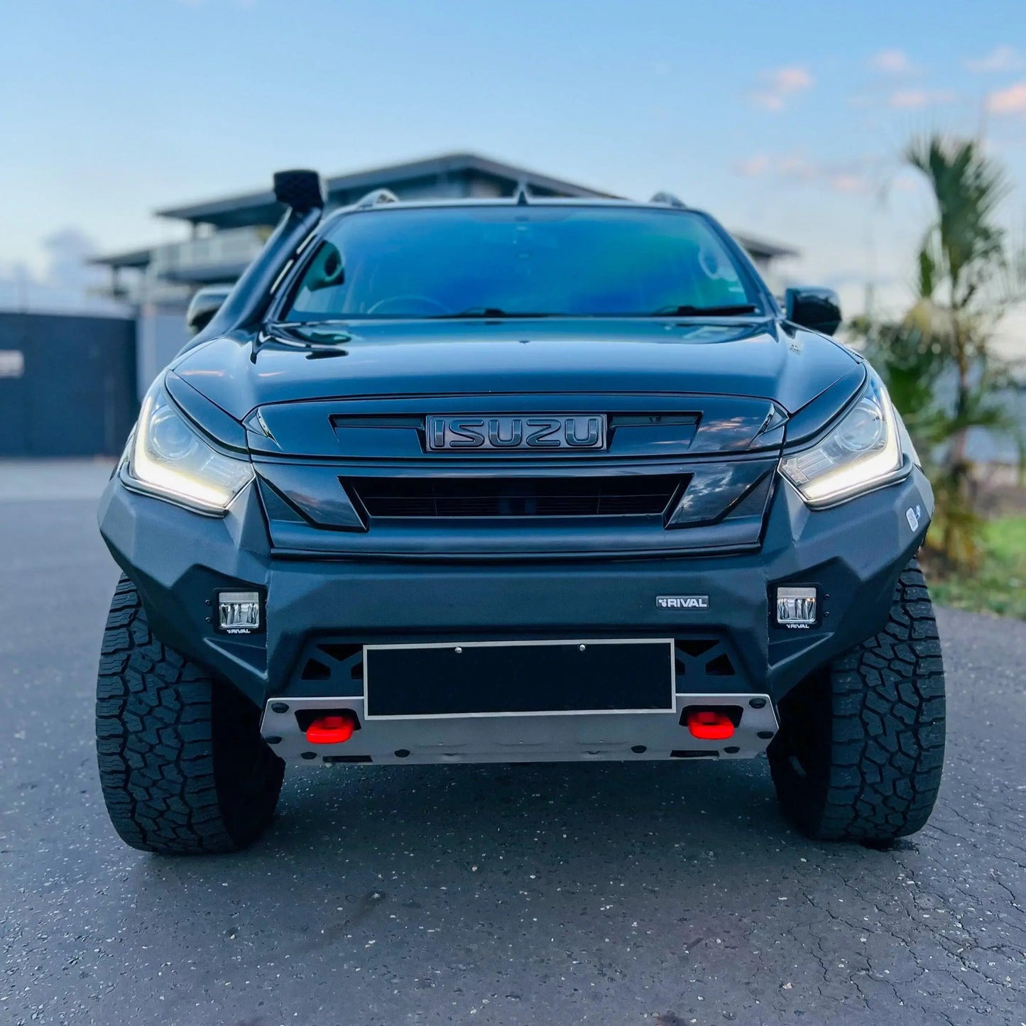 Aluminum Front Bar - Isuzu D-Max 2017-2019, includes RIVAL FOG lights (Set of 2) RIVAL 4x4 Australia