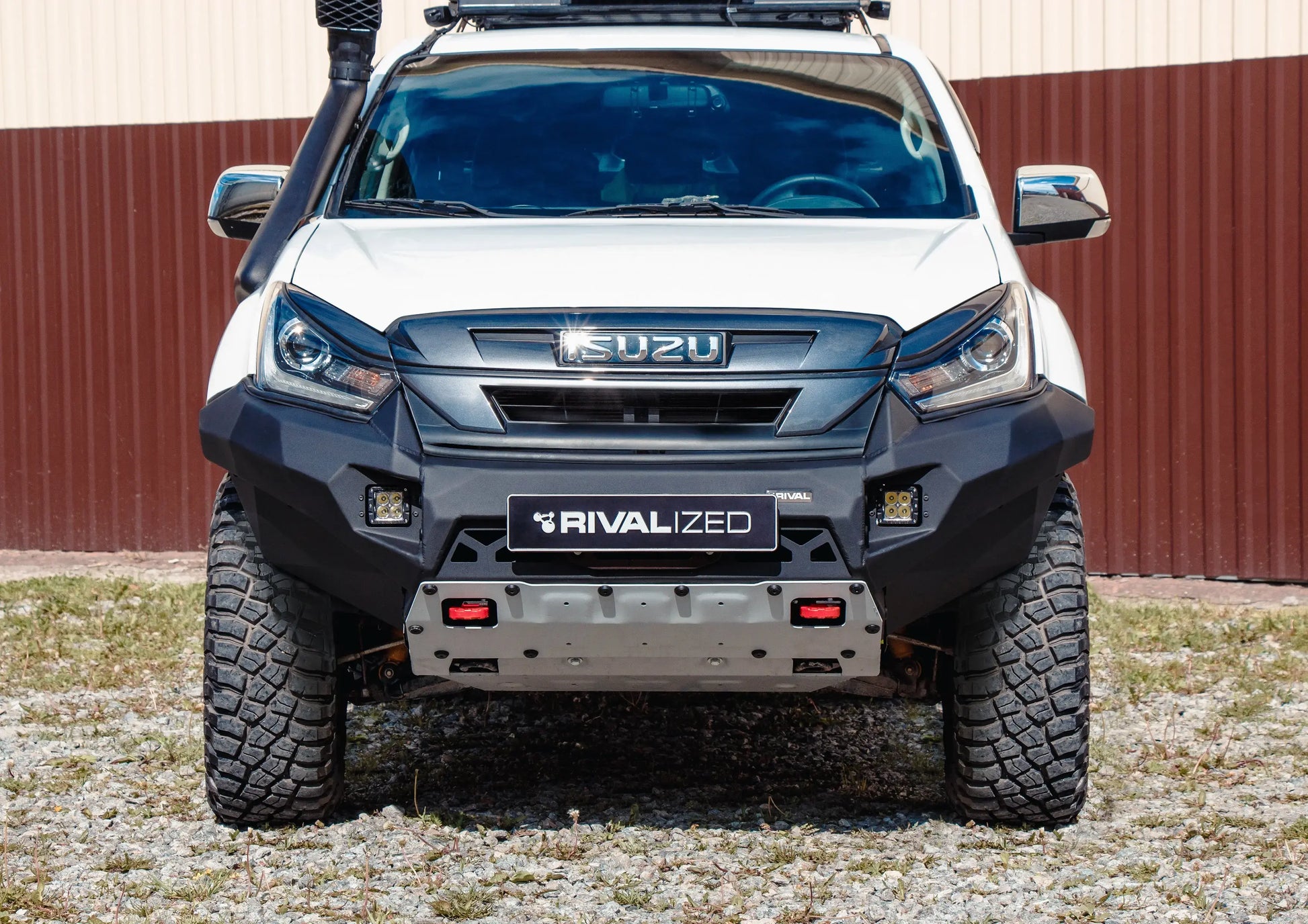 Aluminum Front Bar - Isuzu D-Max 2017-2019, includes RIVAL FOG lights (Set of 2) RIVAL 4x4 Australia