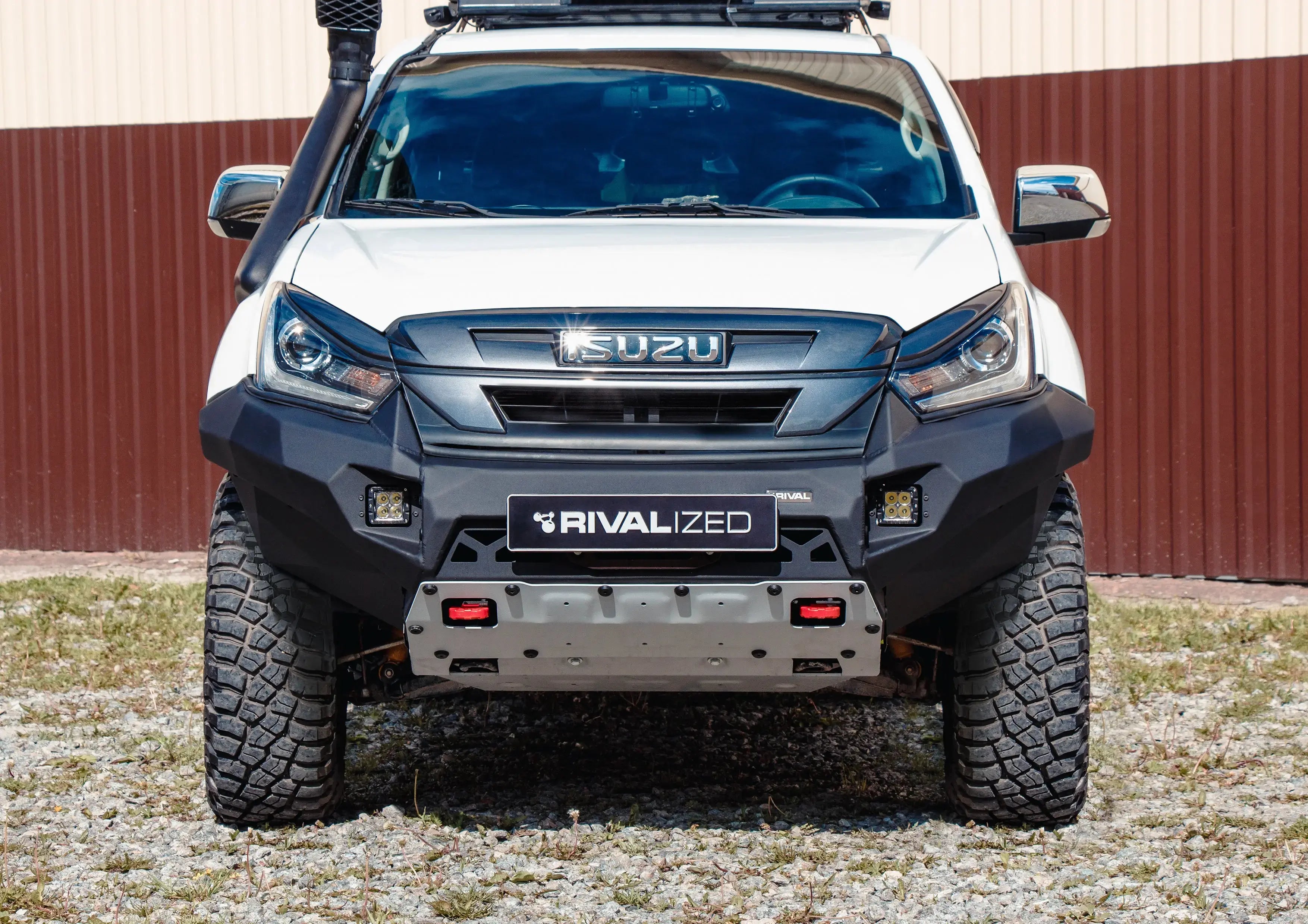 Aluminum Front Bar - Isuzu D-Max 2017-2019, includes RIVAL FOG lights (Set of 2) RIVAL 4x4 Australia