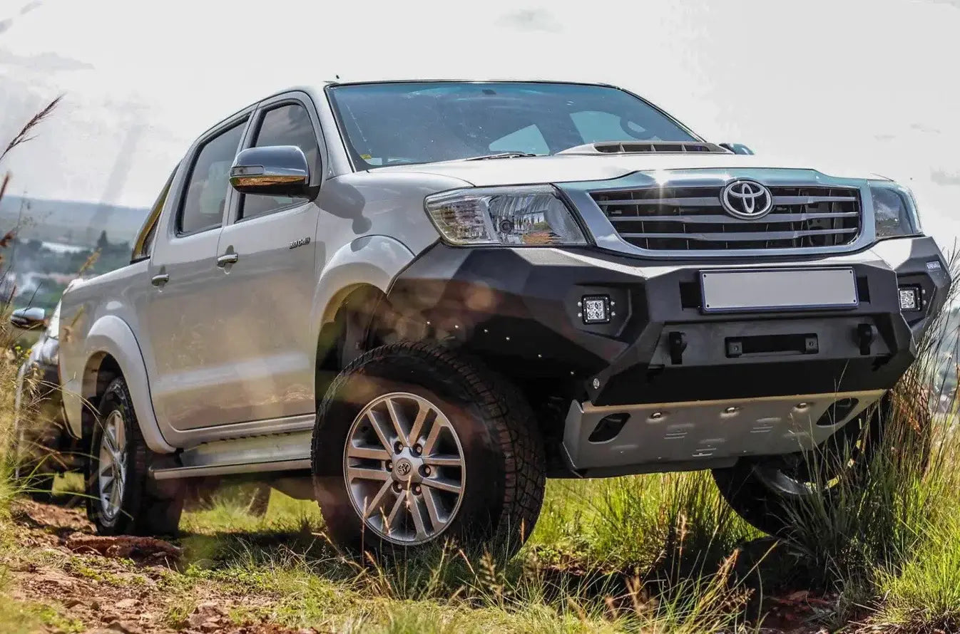 Aluminum Front Bar - Toyota Hilux 2011-2015, includes RIVAL FOG lights (Set of 2) RIVAL