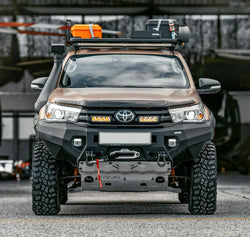 Aluminum Front Bar with RIVAL LED Fog Lights (Set of 2) - Toyota Hilux (2015–2018)