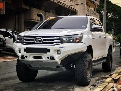 Aluminum Front Bar - Toyota Hilux 2015-2018, includes RIVAL FOG lights (Set of 2) RIVAL