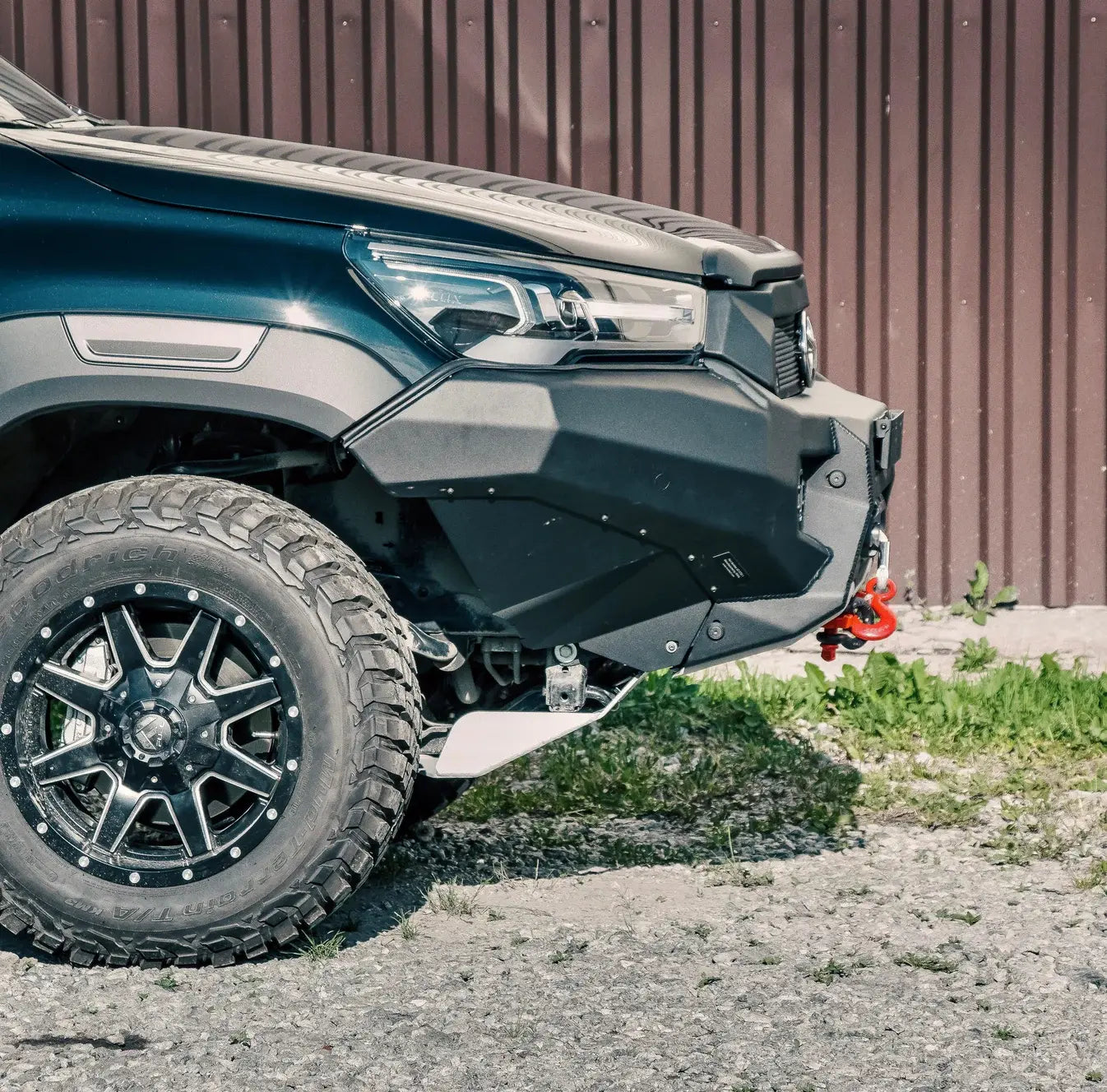 Aluminum Front Bar - Toyota Hilux 2021-On, includes RIVAL FOG lights (Set of 2) RIVAL
