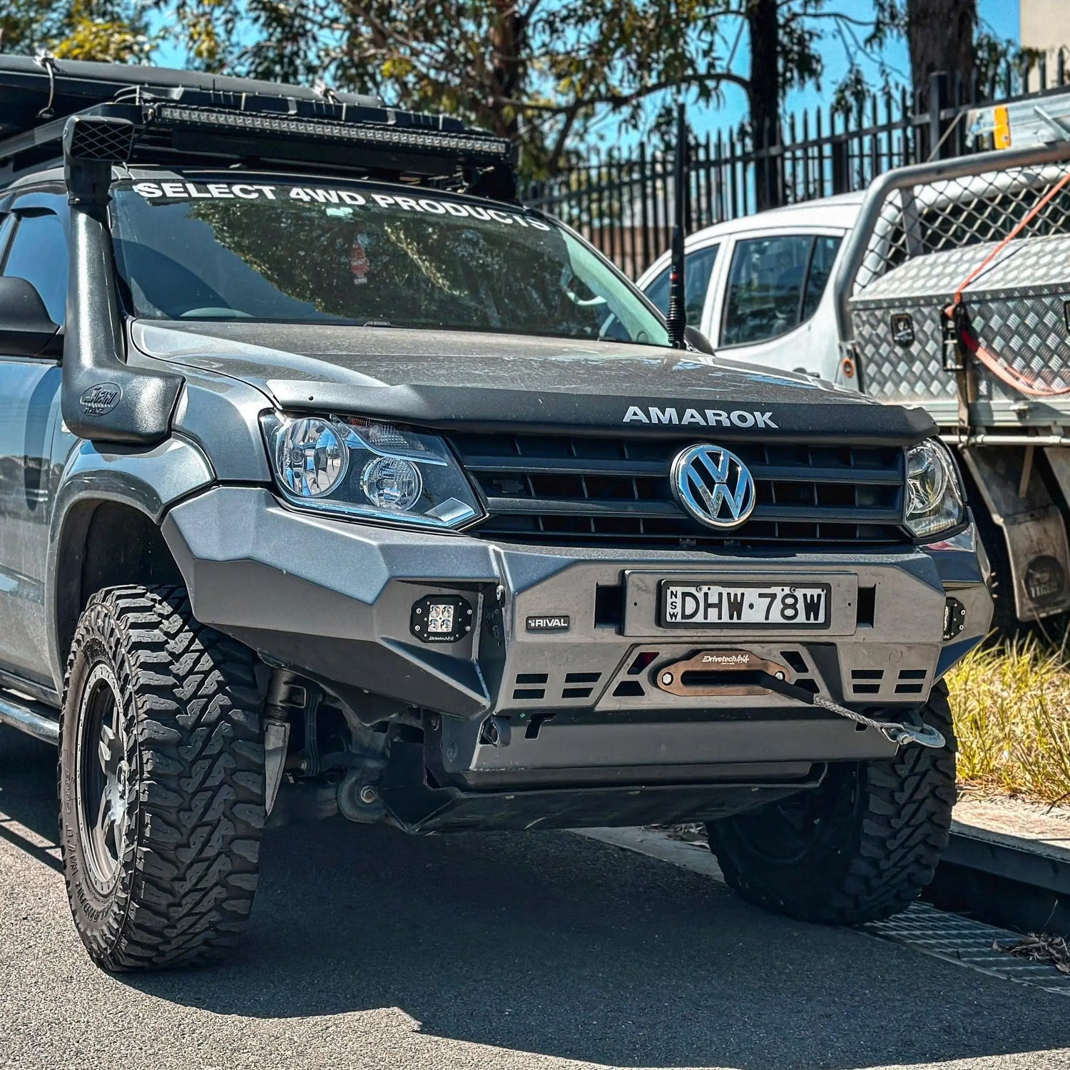 Aluminum Front Bar - VW Amarok 2010-2023, includes RIVAL FOG lights (Set of 2) RIVAL 4x4 Australia