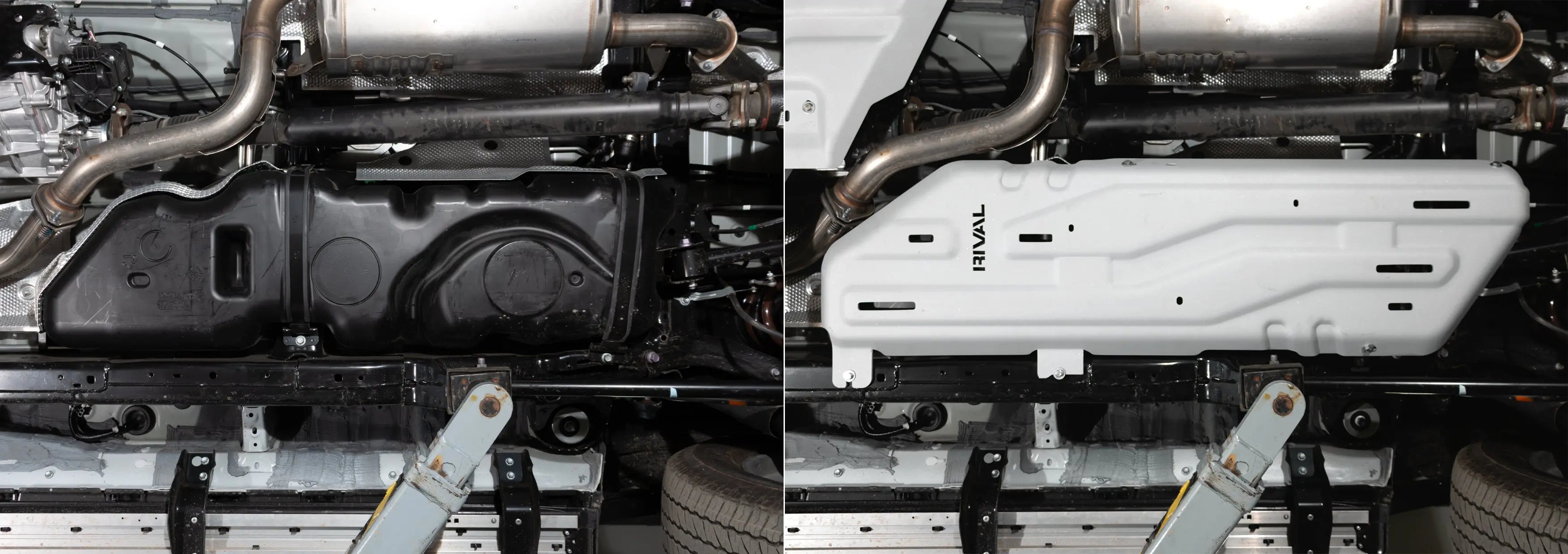 Aluminum Fuel Tank Bash Plate - TOYOTA LAND CRUISER 250; V-2.8D, AT, 4WD; 2024-PRESENT, New design RIVAL