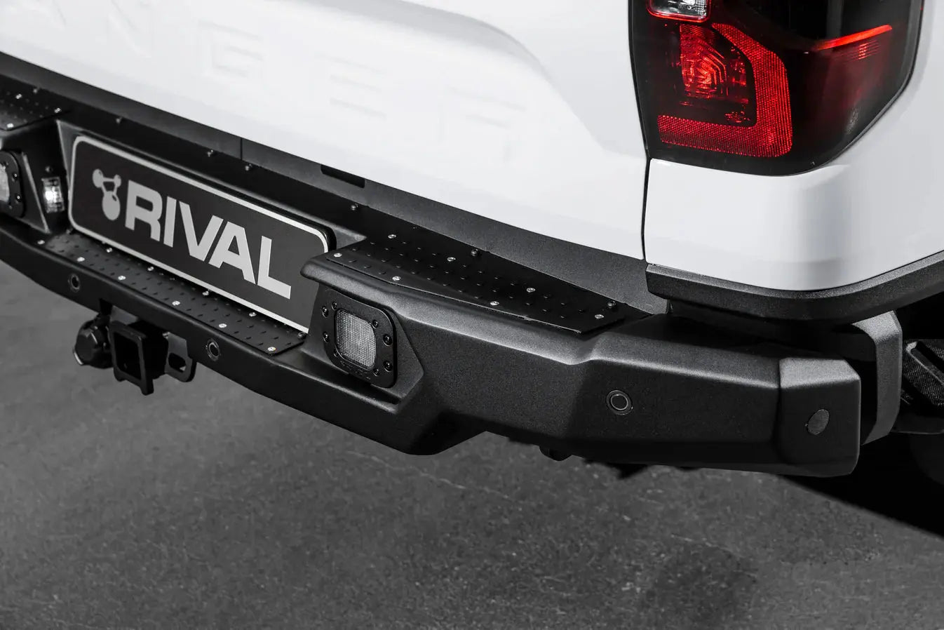 Aluminum Rear Bar - Ford Ranger Next Gen 2022-On, includes RIVAL Spotlights (Set of 2) RIVAL