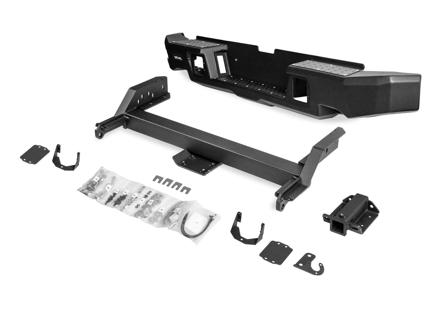 Aluminum Rear Bar - Mitsubishi Triton MQ 2015-2019, includes RIVAL Spotlights (Set of 2) RIVAL 4x4 Australia