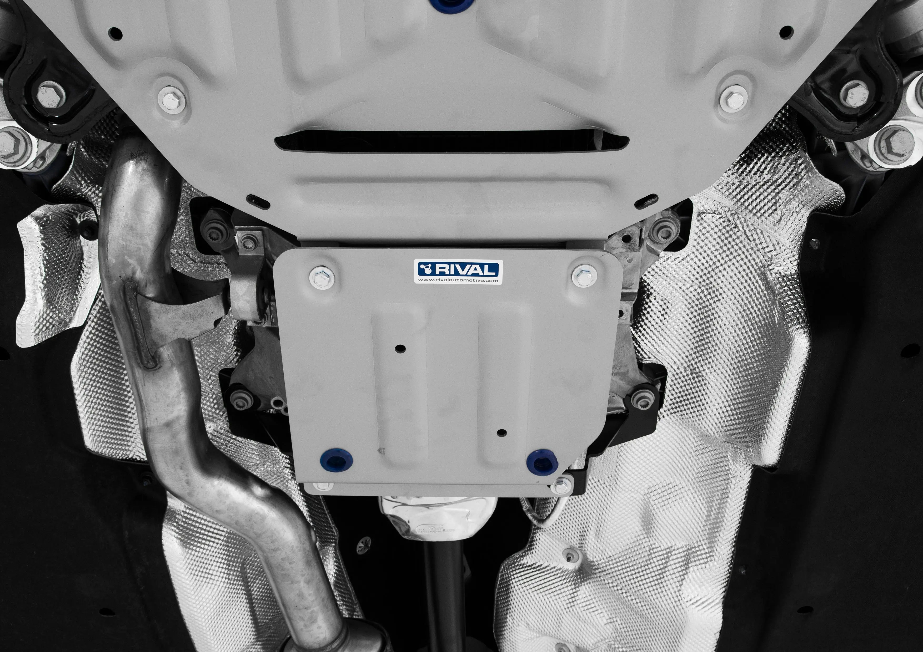 Aluminum Transfer Case Protection Plate - Volkswagen Touareg 2018-; 3 L. / Gasoline; 2 L. / Gasoline; 3 L. / Diesel RIVAL