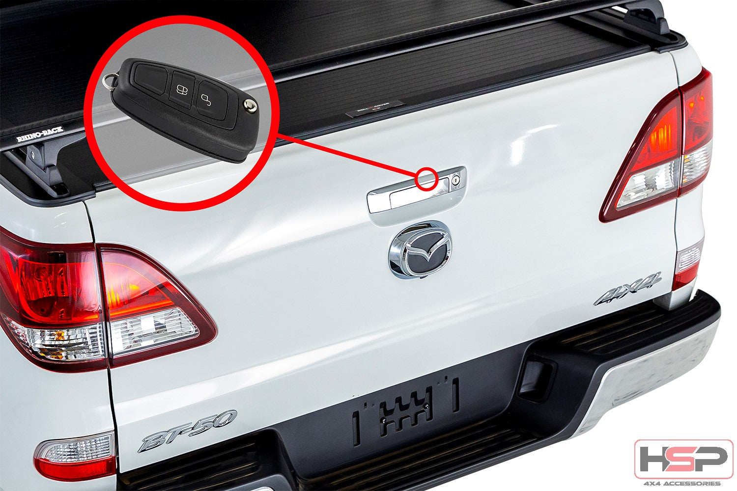 HSP Tailgate Lock — HSP Tailgate Lock for Mazda BT-50 UP/UR — Extended Cab