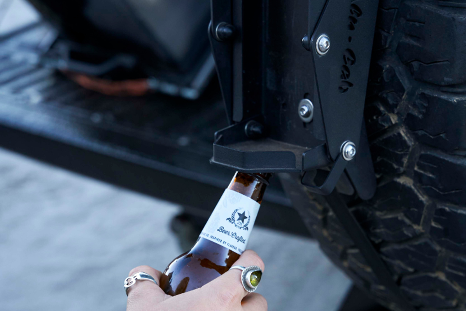Alu-Cab Spare Wheel Mount for Can Crusher — genuine product, Rival 4x4 Australia