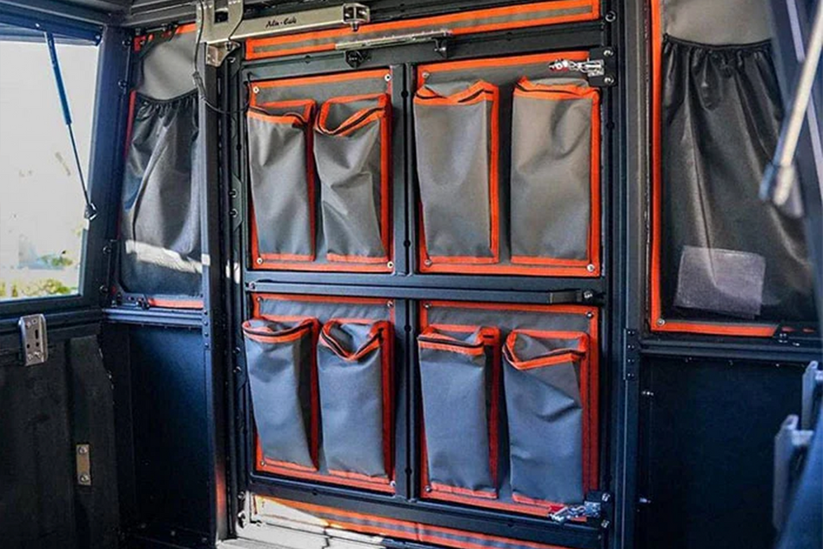 Canvas Bags at Rear Door