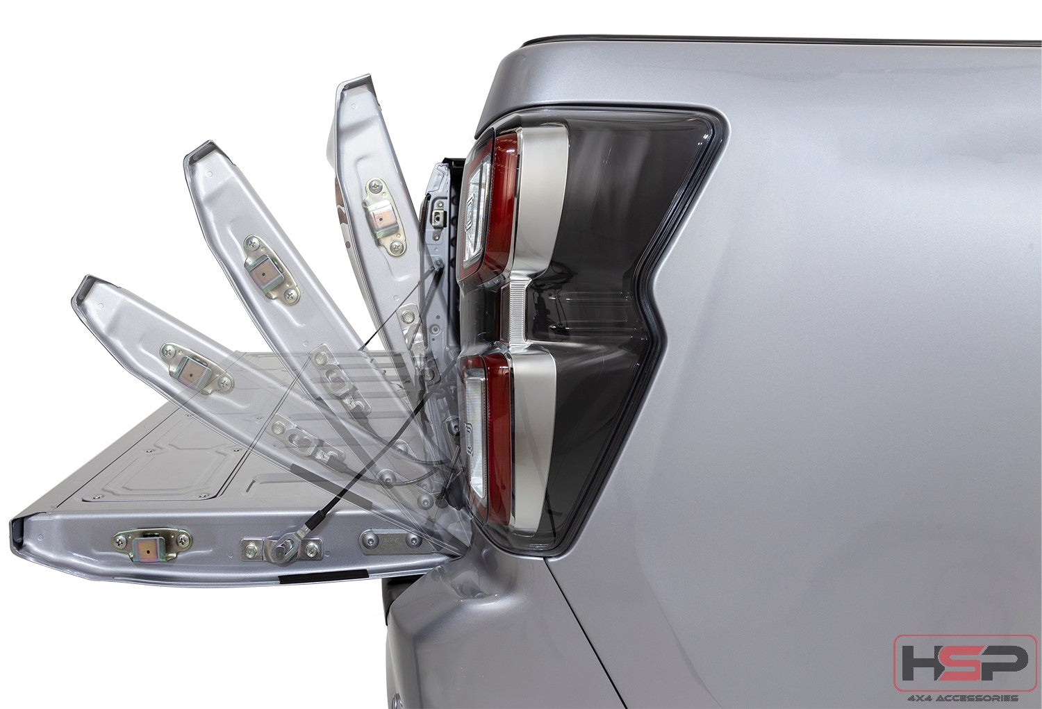 HSP Tailgate Assist — HSP Tailgate Assist for Isuzu D-Max Gen 3 — Twin Strut + Weight Reduction