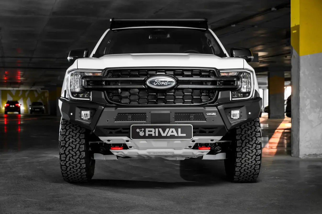 Aluminum Front Bar - Ford Ranger Next Gen 2022-On / Everest Next Gen, includes RIVAL FOG lights (Set of 2) RIVAL
