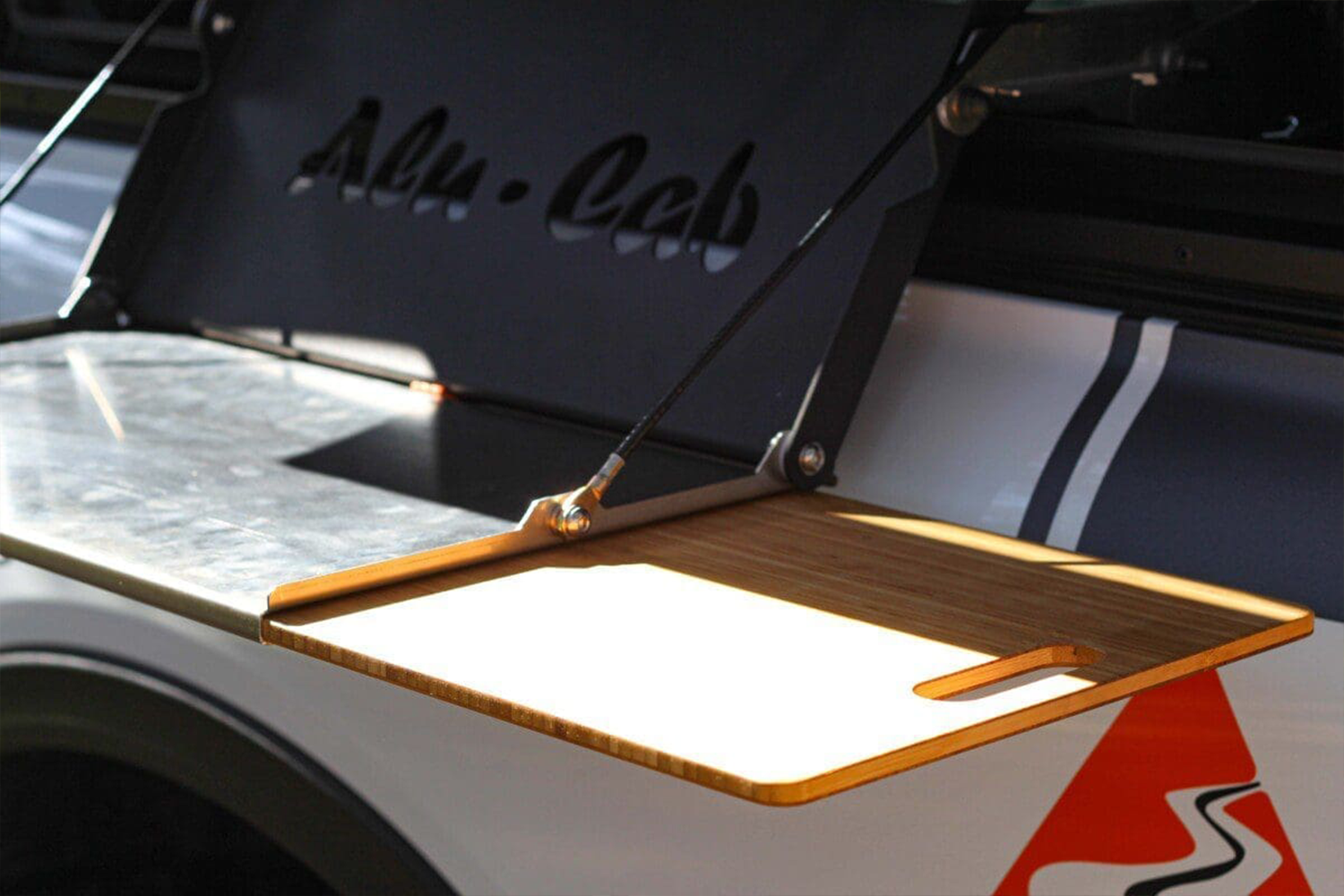 Alu-Cab Fold-Out Canopy Kitchen Table — genuine product, Rival 4x4 Australia