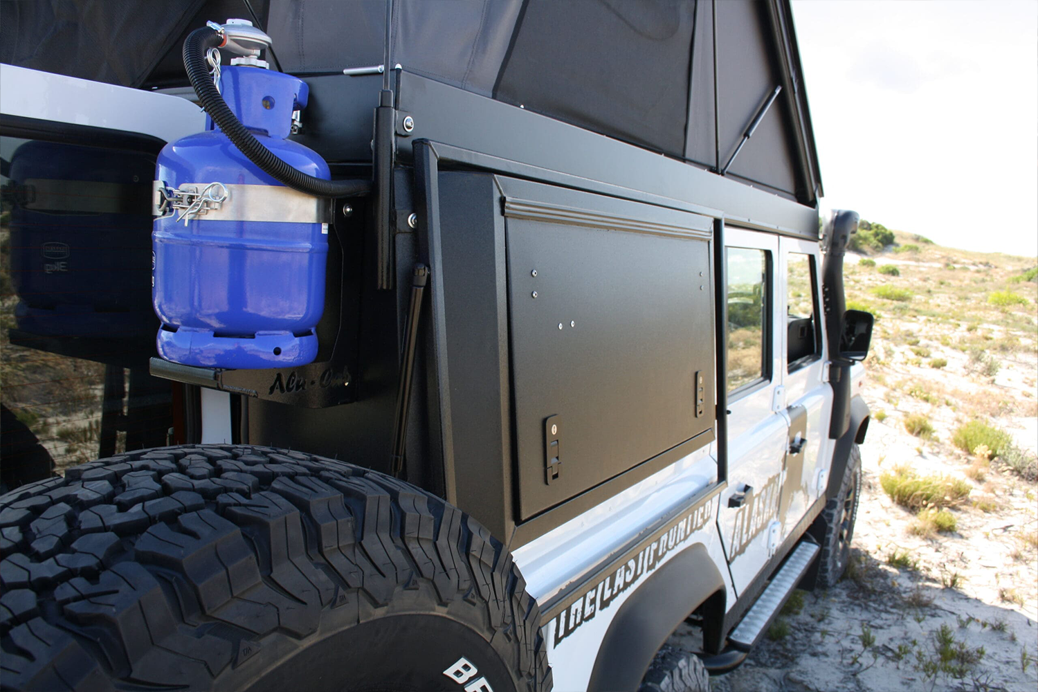 Alu-Cab Gas Bottle Holder — genuine product, Rival 4x4 Australia