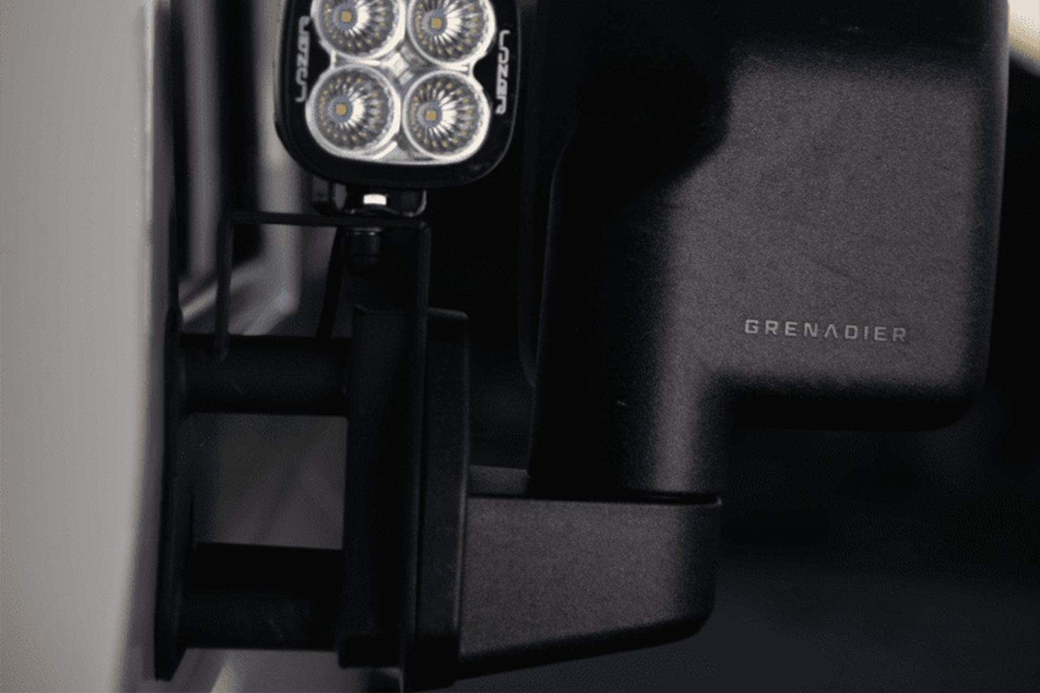Alu-Cab INEOS Grenadier Mirror Extensions fitted to INEOS Grenadier — Rival 4x4 Australia