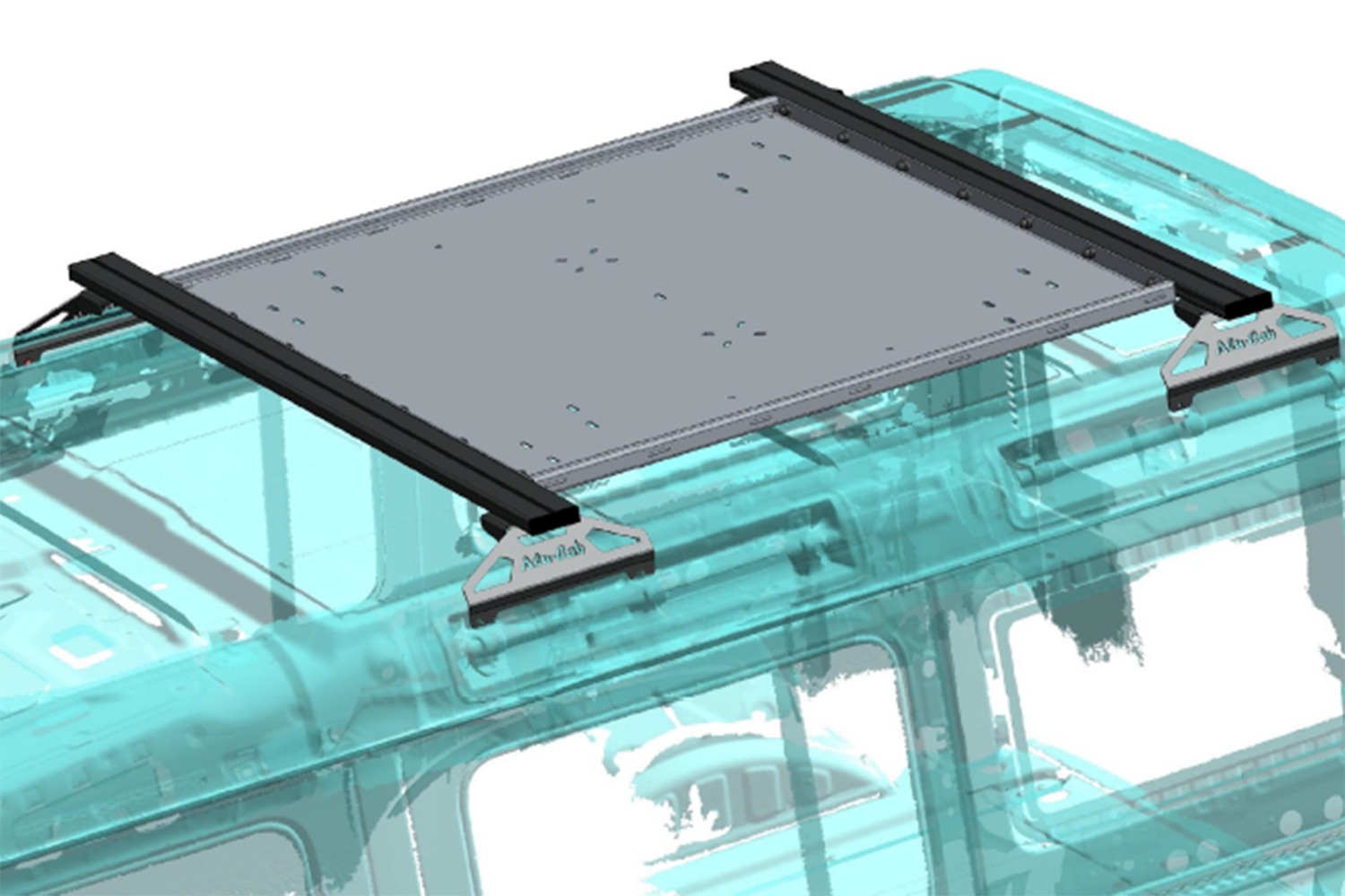 Alu-Cab INEOS Grenadier Roof Rack Tray fitted to INEOS Grenadier — Rival 4x4 Australia