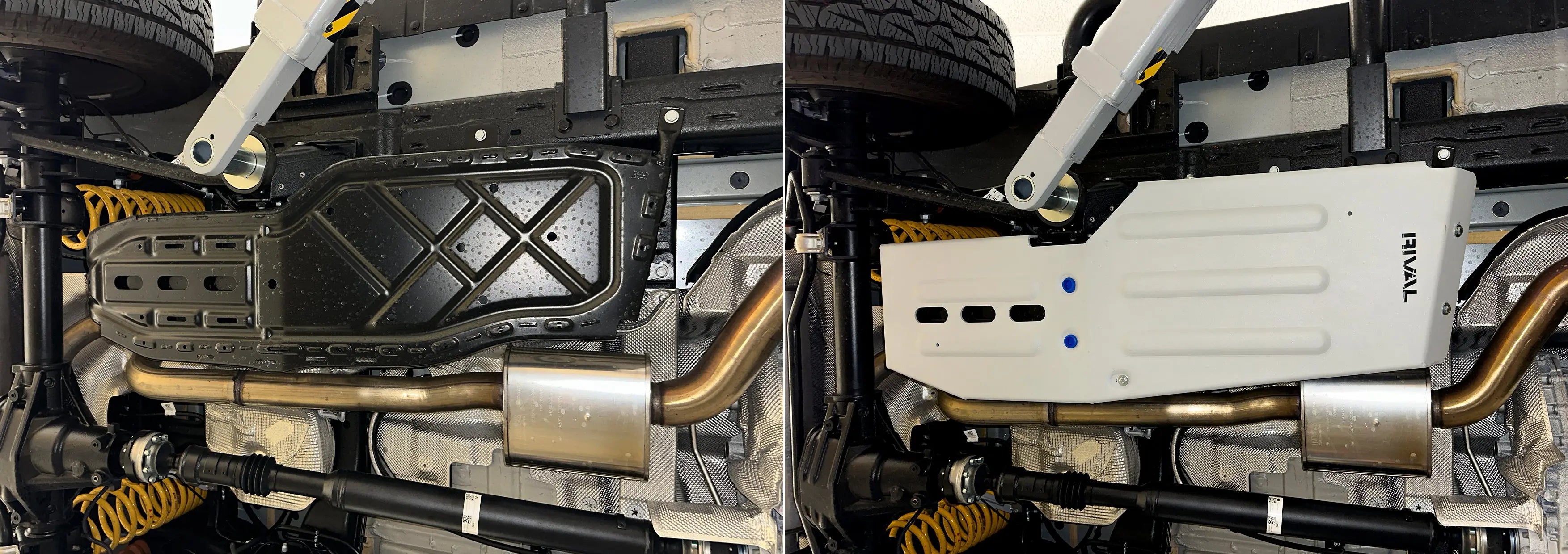 Ineos Grenadier V-3.0, 3.0D, AT, 4WD (2023–Present) 4x4 Fuel Tank Bash Plate – Aluminium + Fitting Kit RIVAL