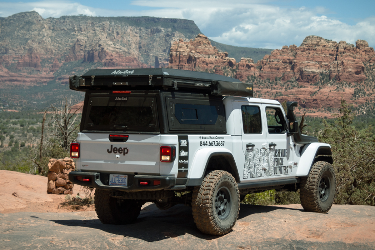 Alu-Cab Contour Canopy for Jeep Gladiator fitted to Jeep Gladiator — Rival 4x4 Australia