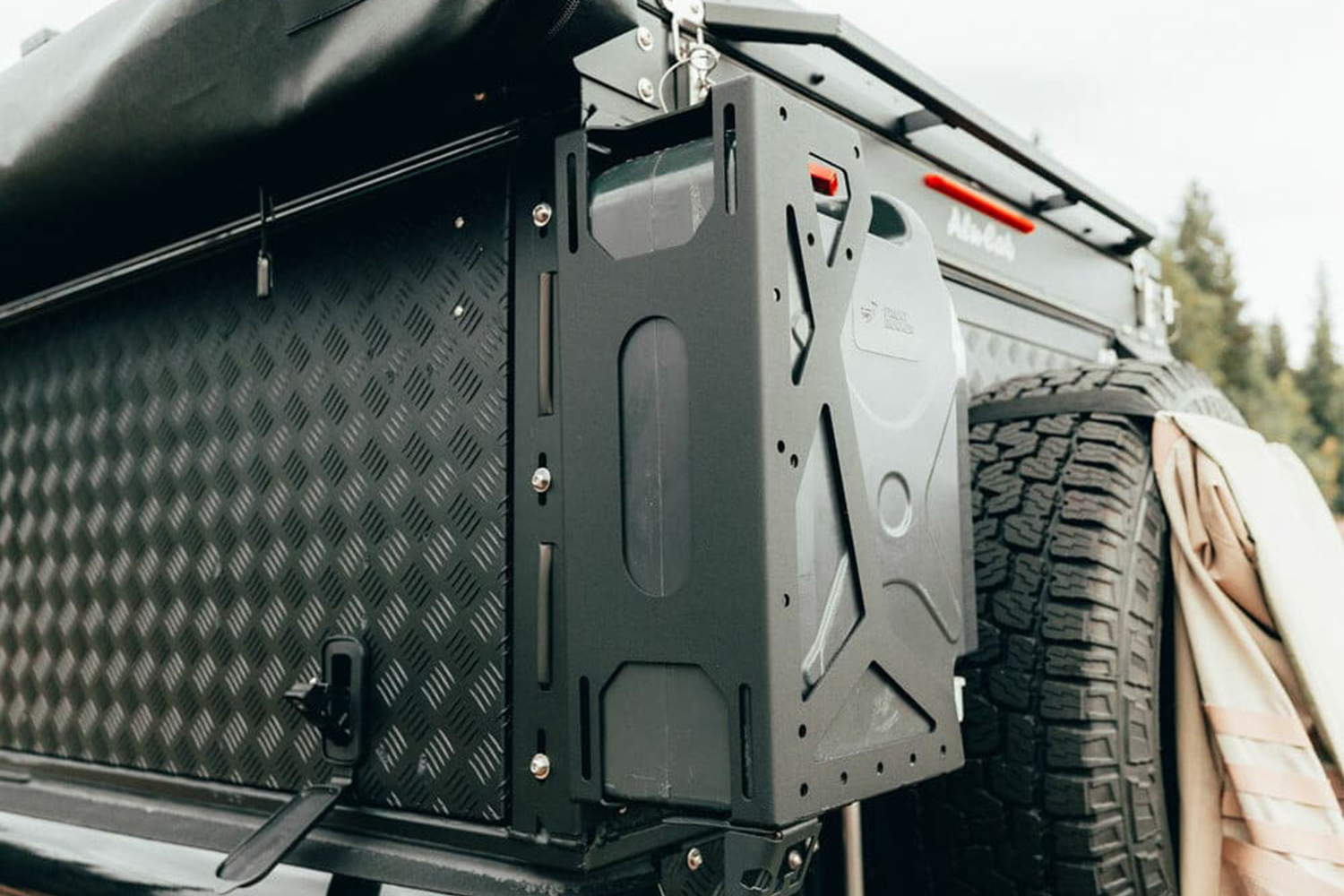 Alu-Cab Jerry Can Holder — genuine product, Rival 4x4 Australia