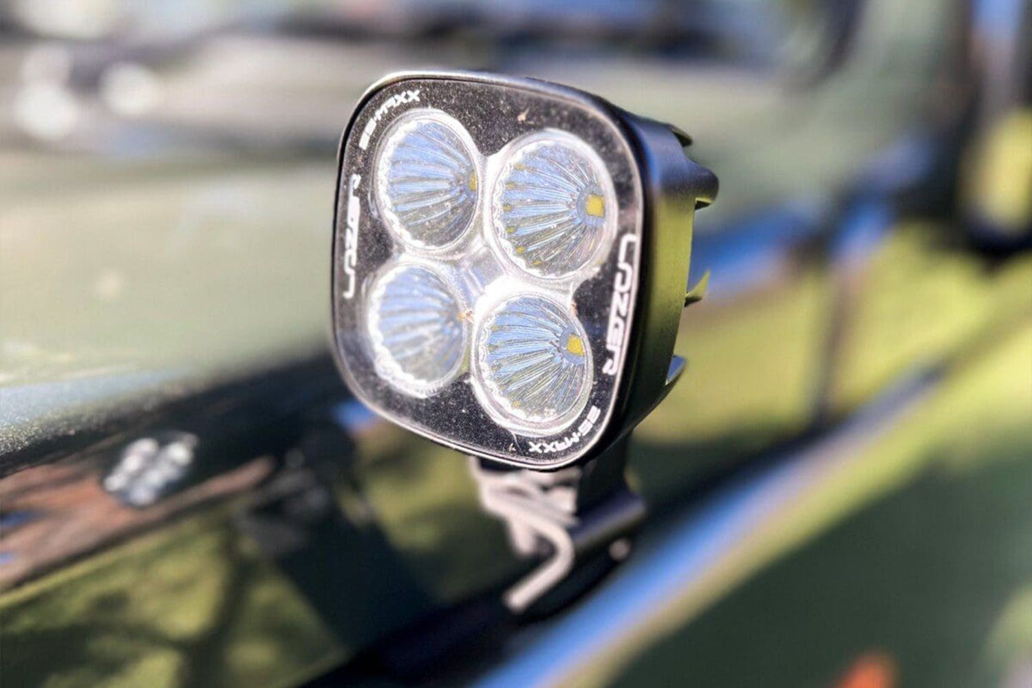 Alu-Cab Jimny Bonnet Light Brackets fitted to Suzuki Jimny — Rival 4x4 Australia