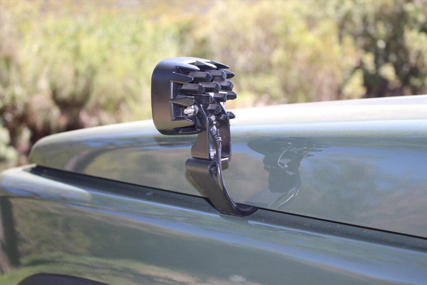 Alu-Cab Jimny Bonnet Light Brackets fitted to Suzuki Jimny — Rival 4x4 Australia